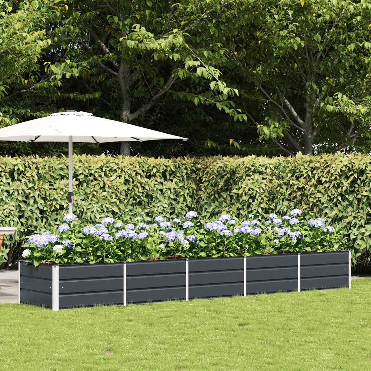 Planter Anthracite 400 x 80 x 45 cm Steel