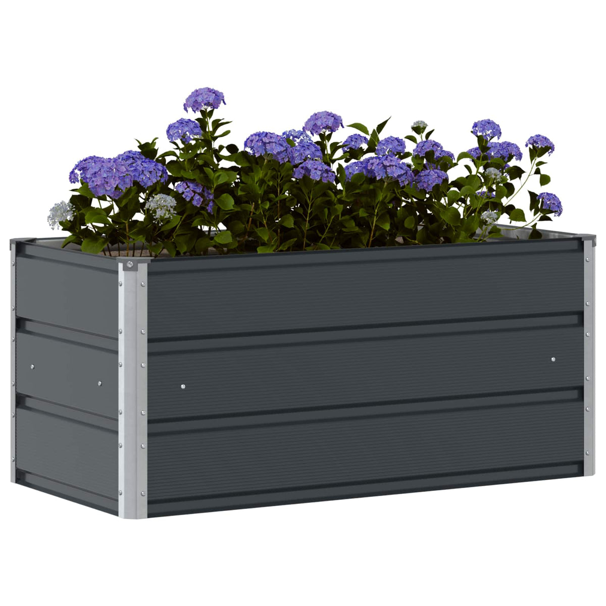 Planter Anthracite 100 x 50 x 45 cm Galvanised Steel