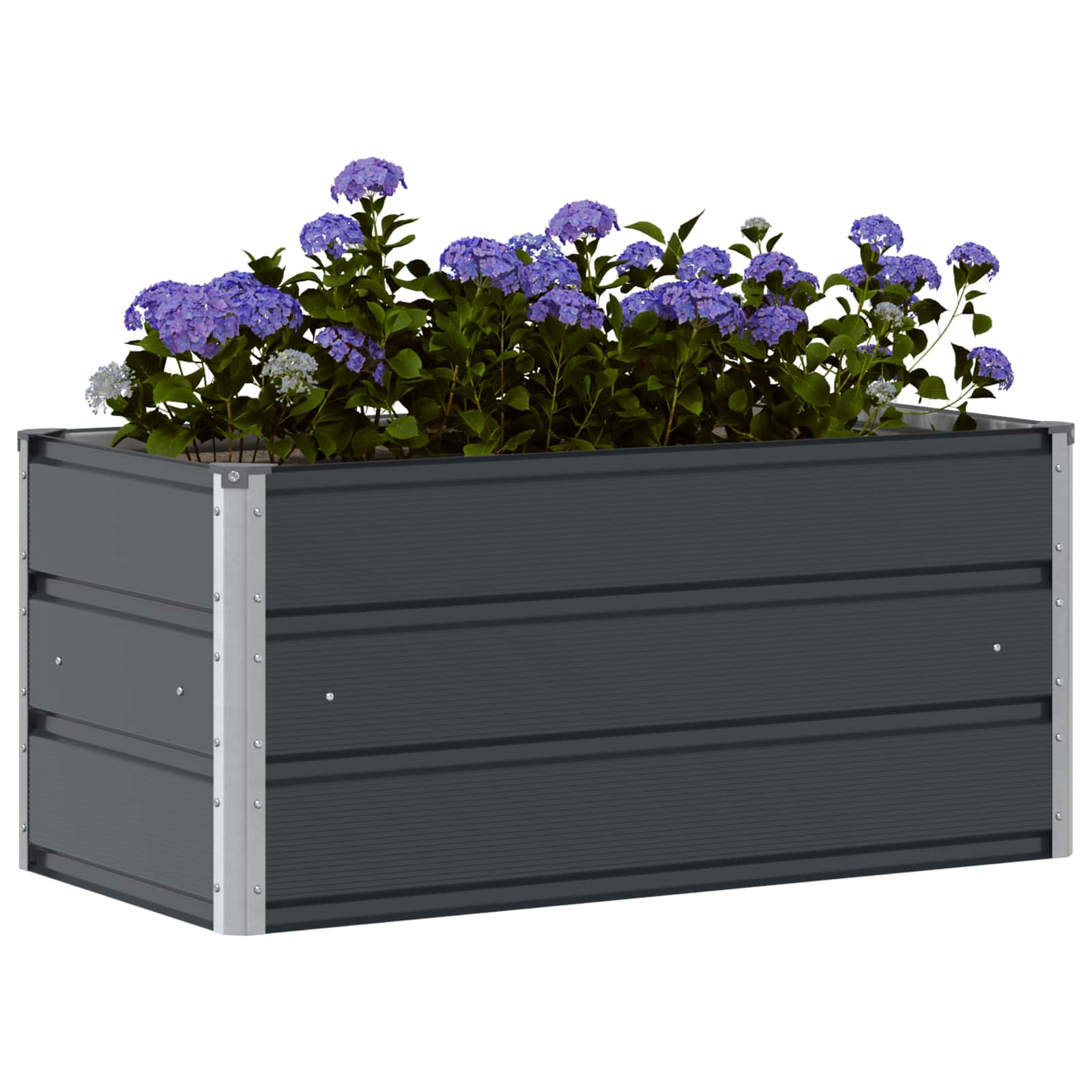 Planter Anthracite 100 x 50 x 45 cm Galvanised Steel