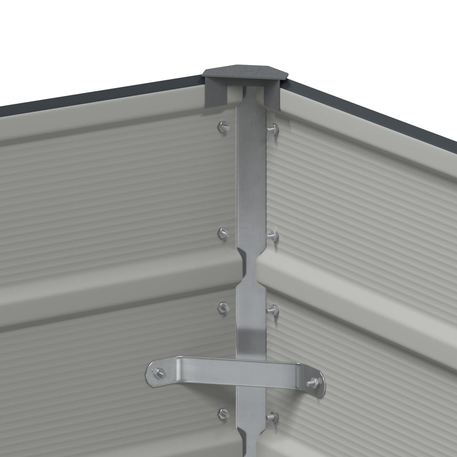 Planter Anthracite 100 x 50 x 75 cm Galvanised Steel