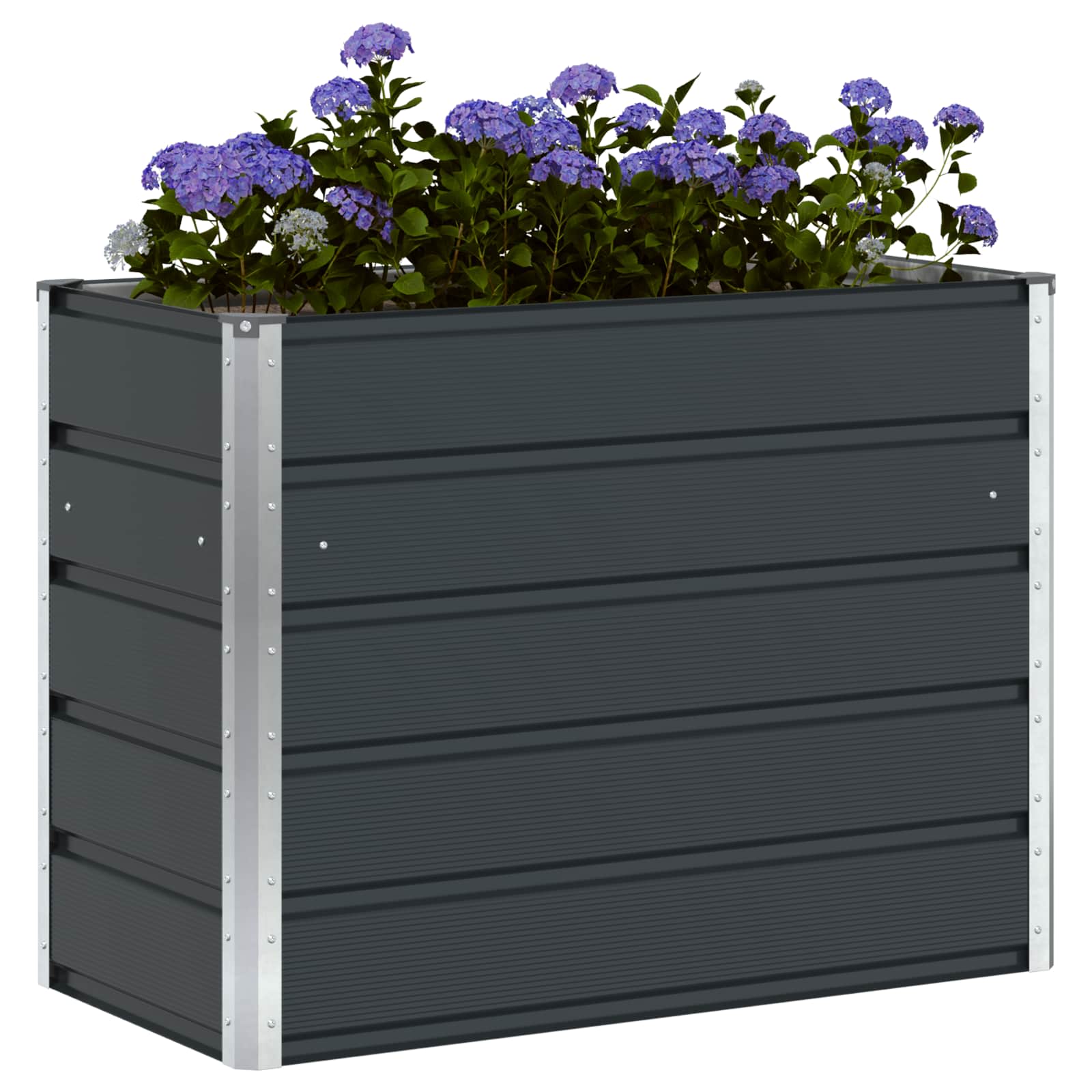 Planter Anthracite 100 x 50 x 75 cm Galvanised Steel