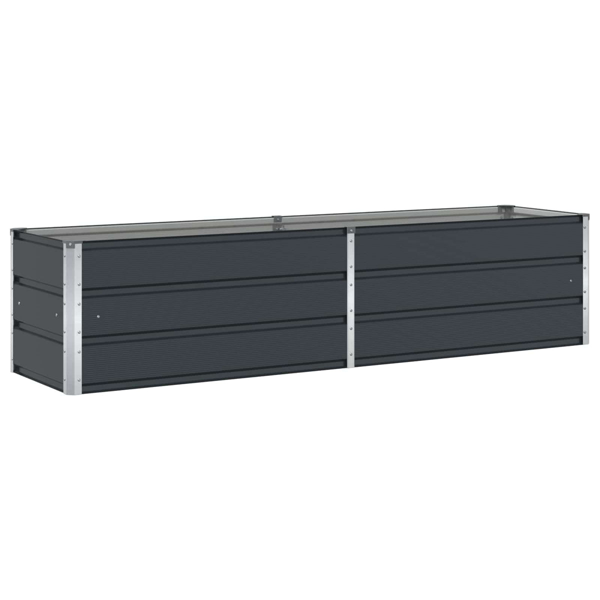 Planter Anthracite 195 x 50 x 45 cm Galvanised Steel