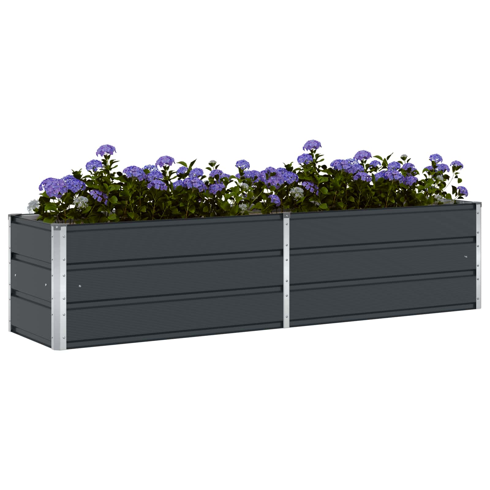 Planter Anthracite 195 x 50 x 45 cm Galvanised Steel