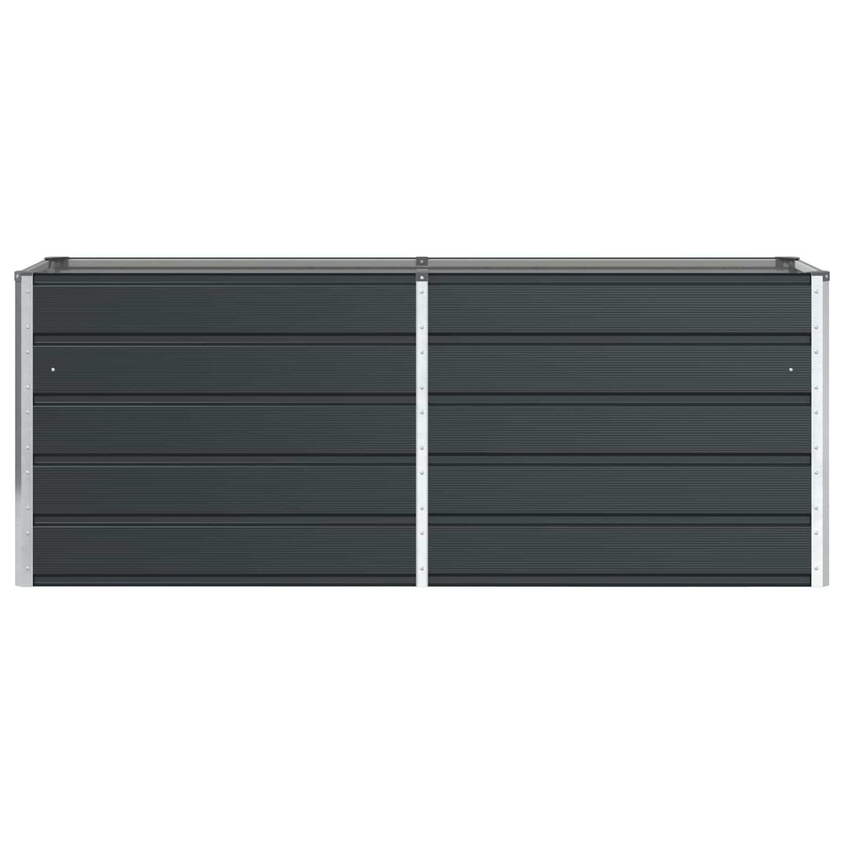 Planter Anthracite 195 x 50 x 75 cm Galvanised Steel