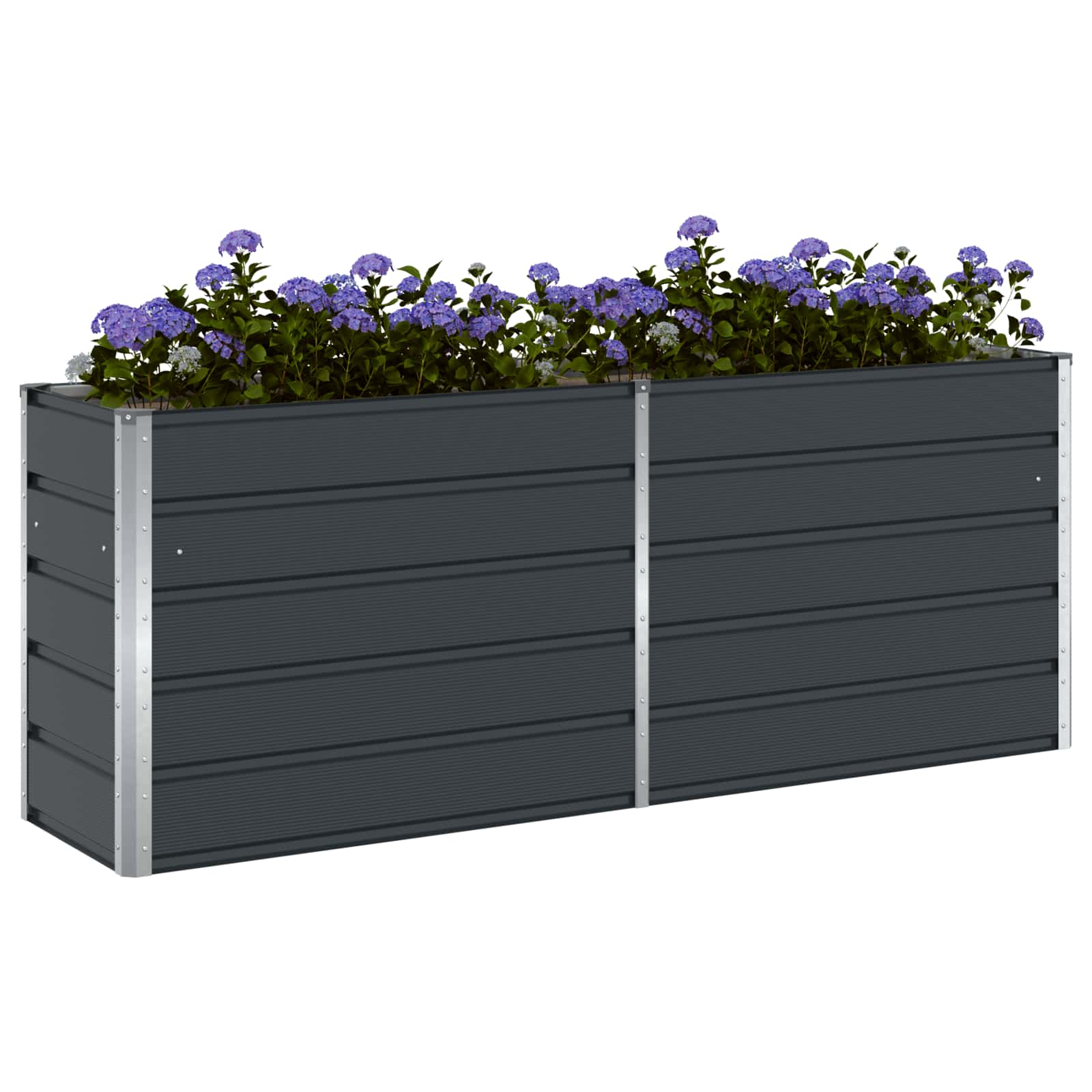 Planter Anthracite 195 x 50 x 75 cm Galvanised Steel