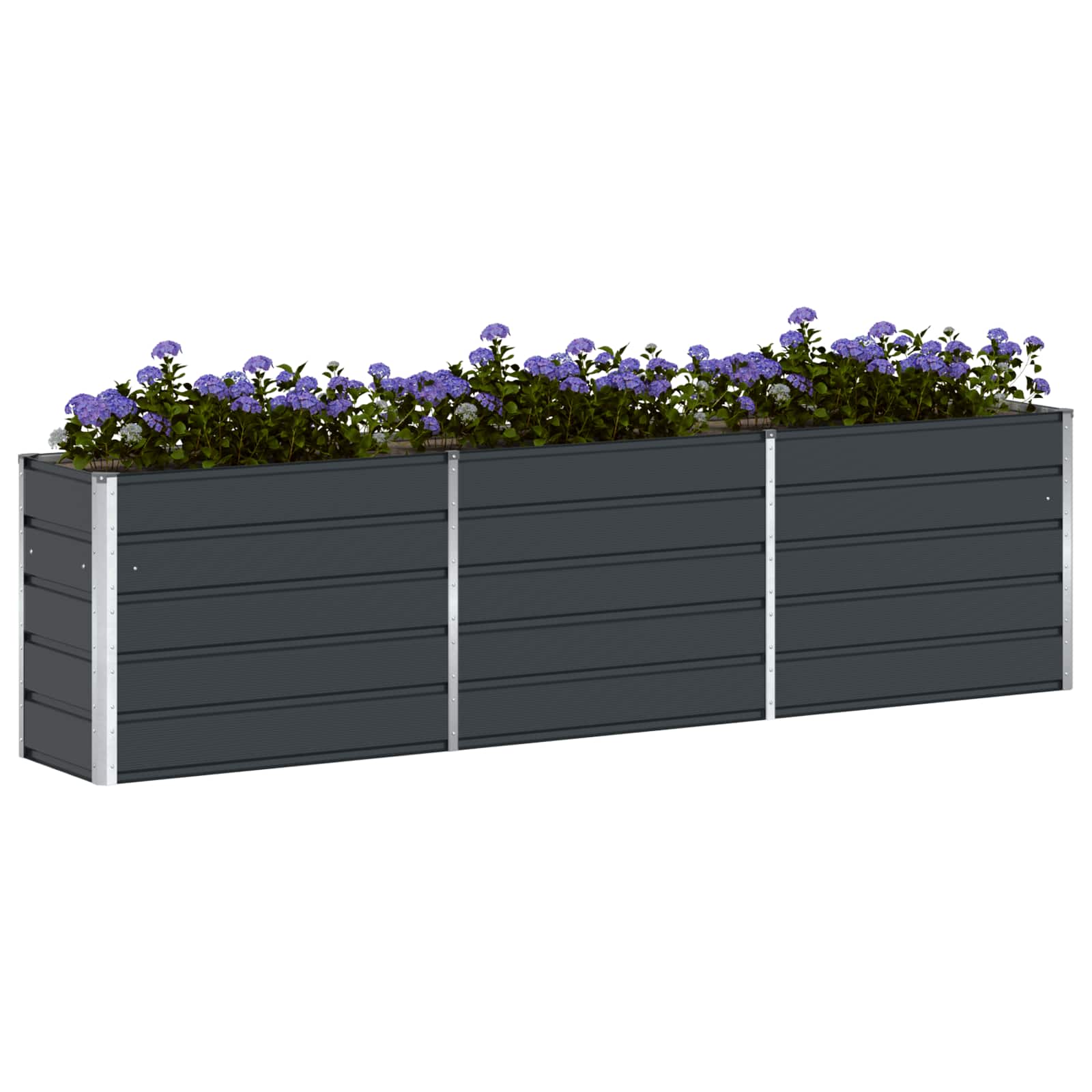 Planter Anthracite 290 x 50 x 75 cm Galvanised Steel