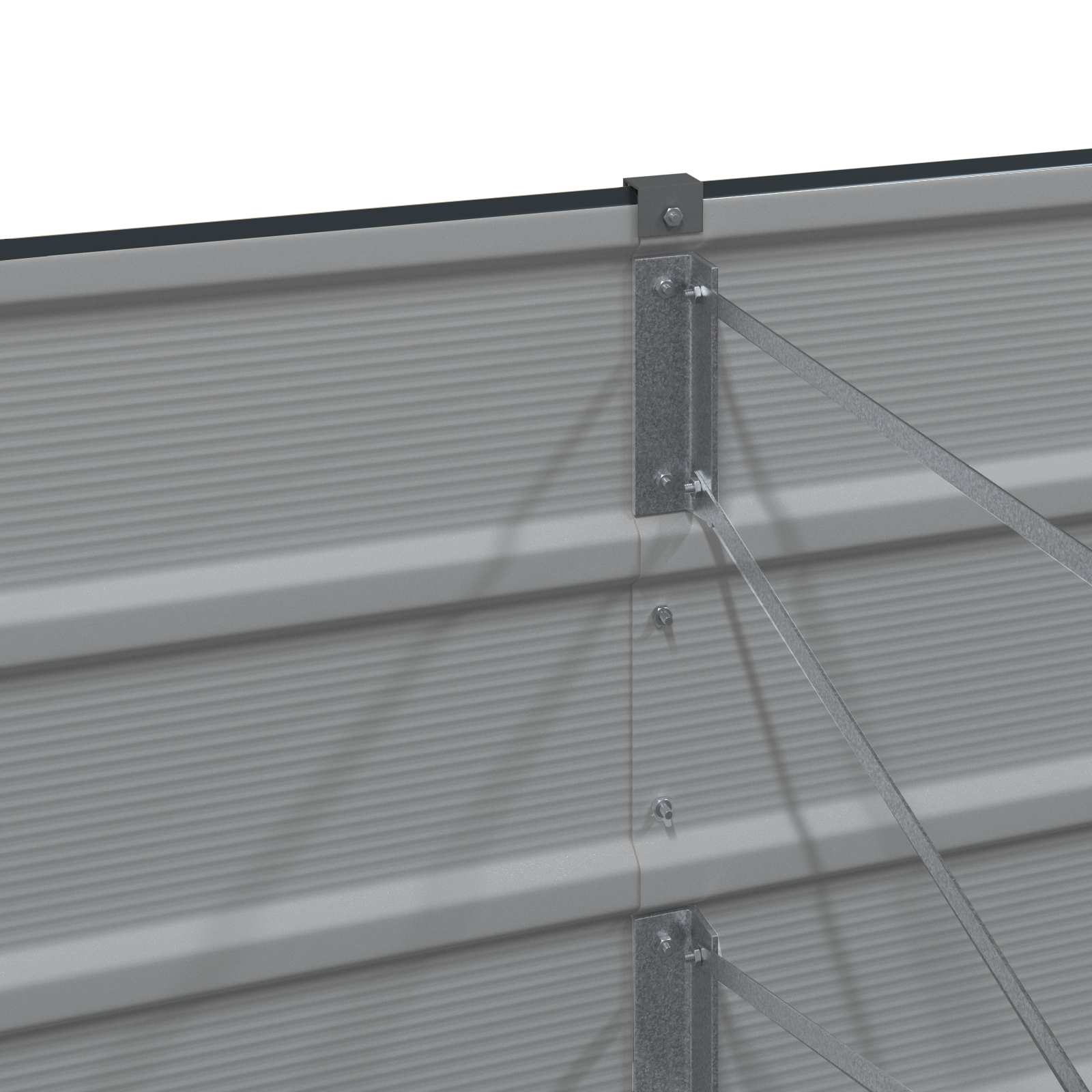 Planter Anthracite 385 x 50 x 45 cm Galvanised Steel