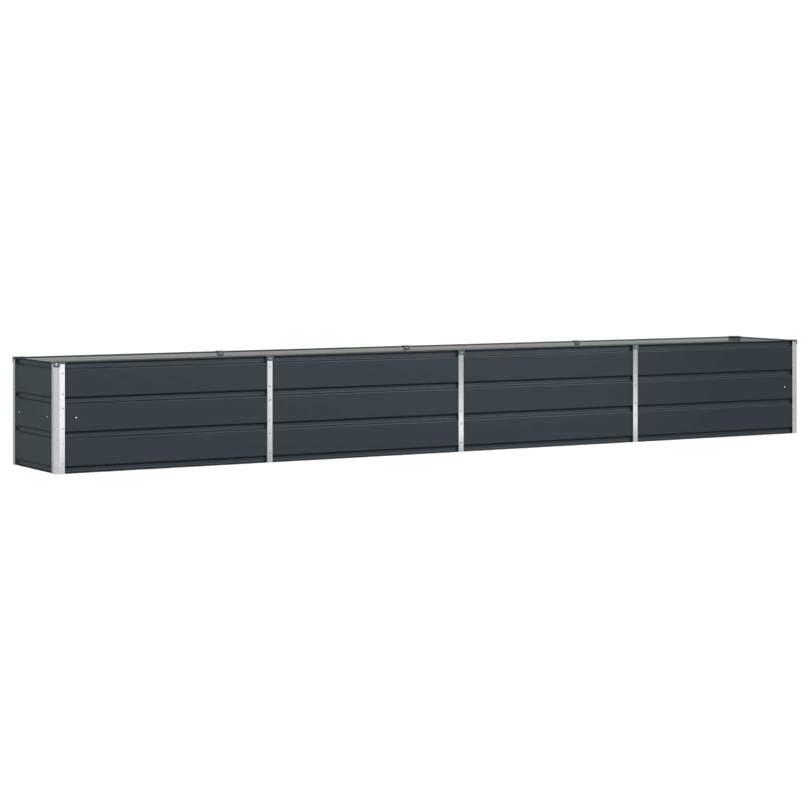 Planter Anthracite 385 x 50 x 45 cm Galvanised Steel