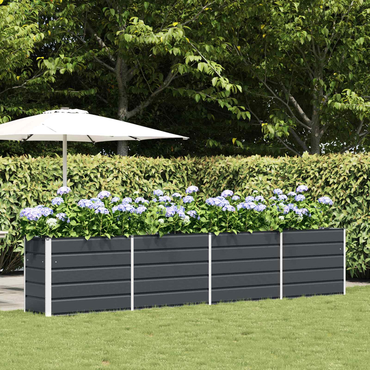 Planter Anthracite 480 x 50 x 45 cm Galvanised Steel