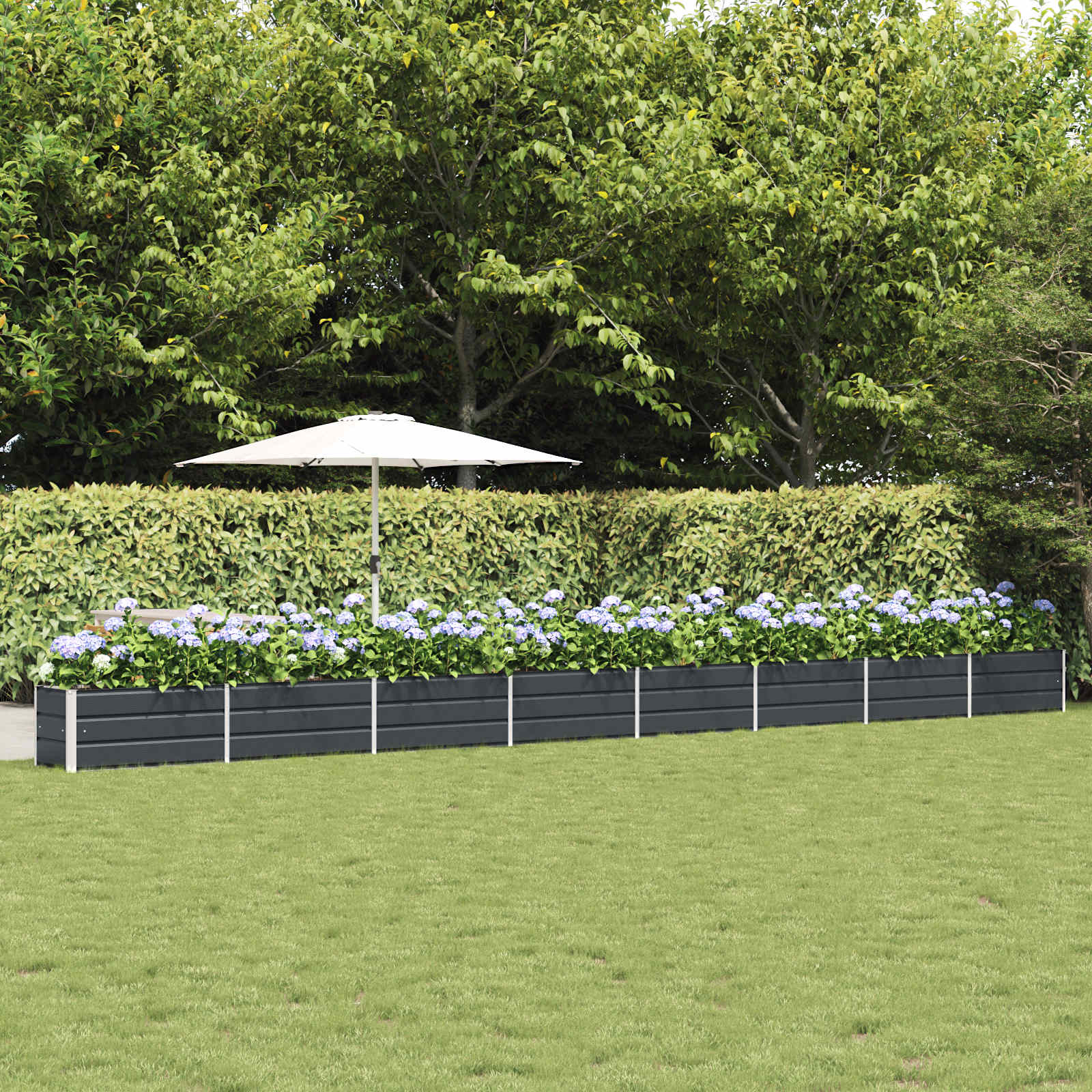 Planter Anthracite 770 x 50 x 45 cm Galvanised Steel