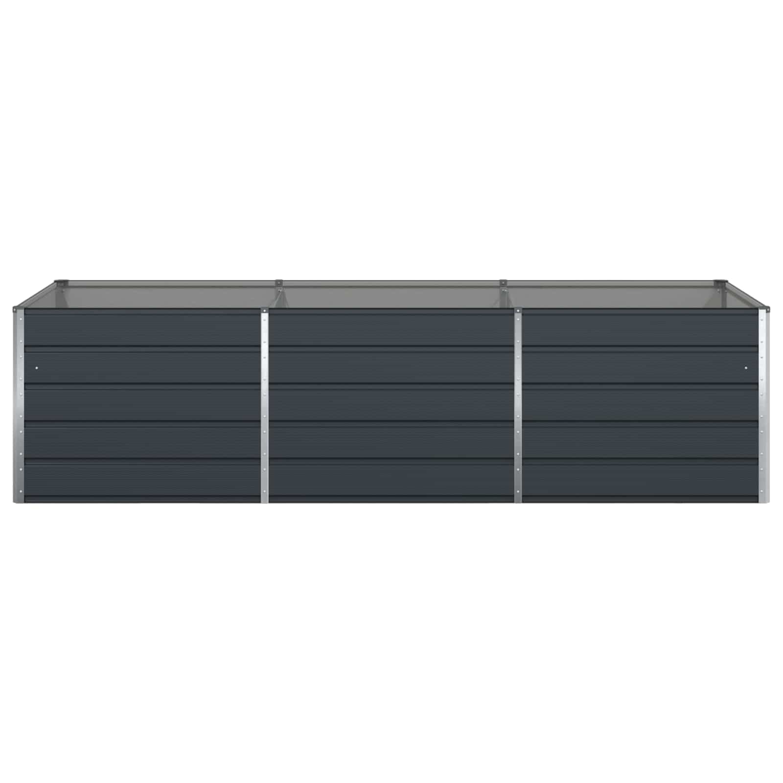 Planter Anthracite 195 x 100 x 45 cm Galvanised Steel