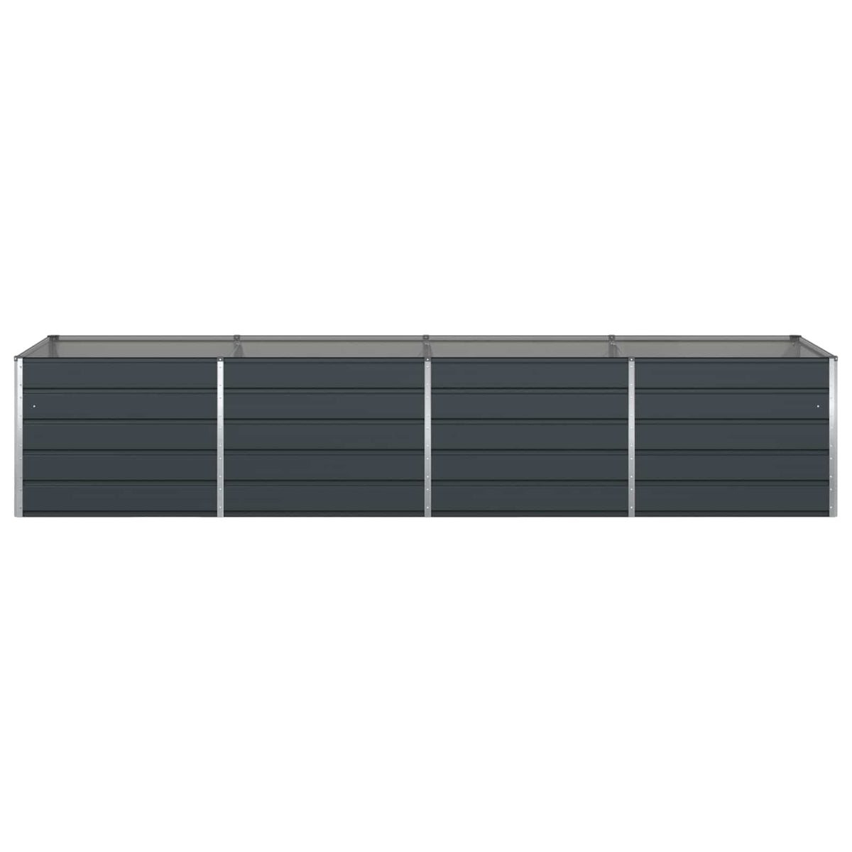 Planter Anthracite 385 x 100 x 75 cm Galvanised Steel