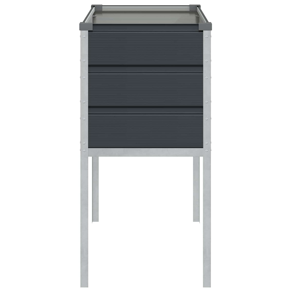 Planter Anthracite 100 x 45 x 90 cm Galvanised Steel