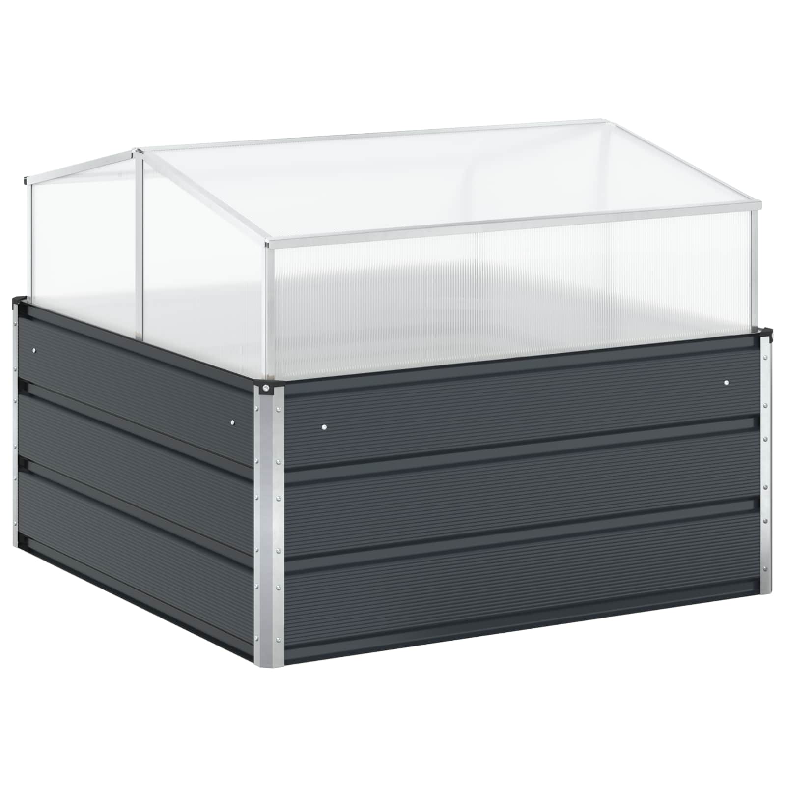 Planter Anthracite 100 x 100 x 77 cm Galvanised Steel