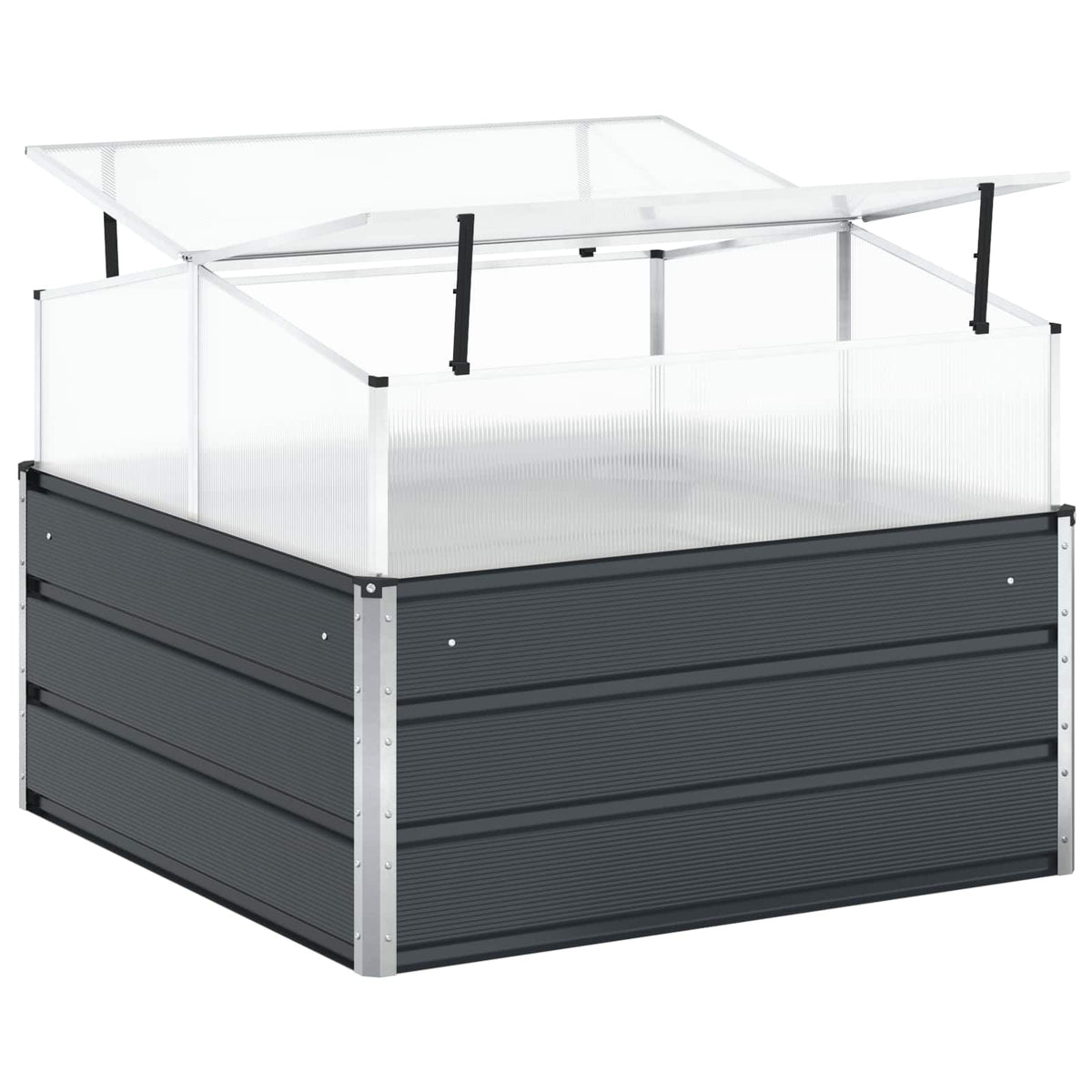 Planter Anthracite 100 x 100 x 77 cm Galvanised Steel