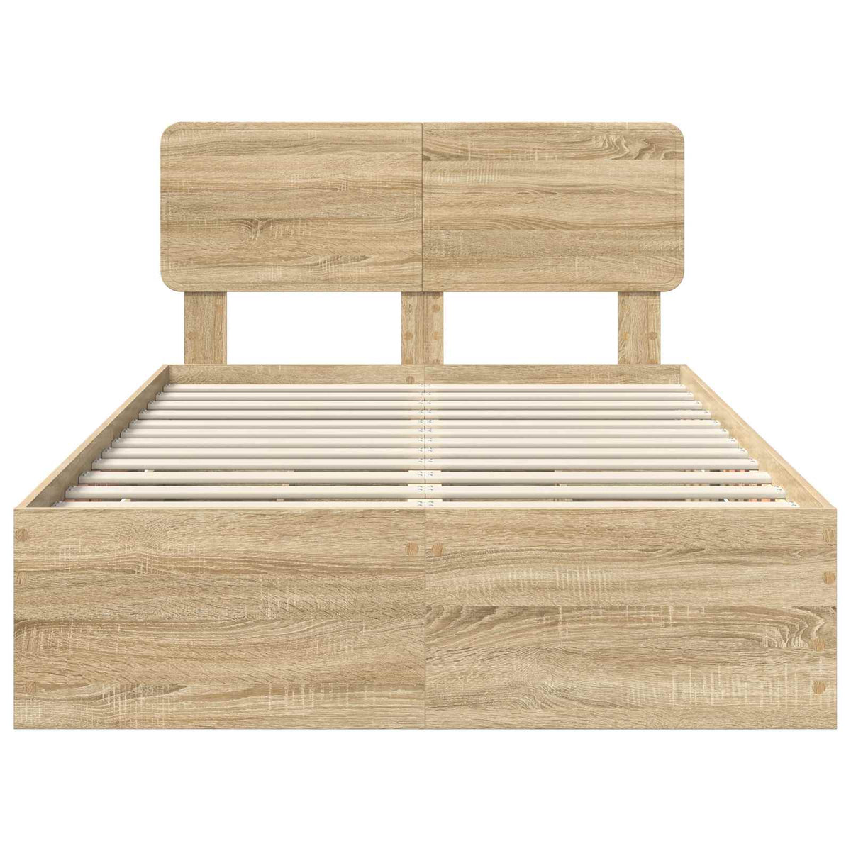 Bed Frame with Drawer Sonoma Oak 135 x 190 cm Engineered Wood