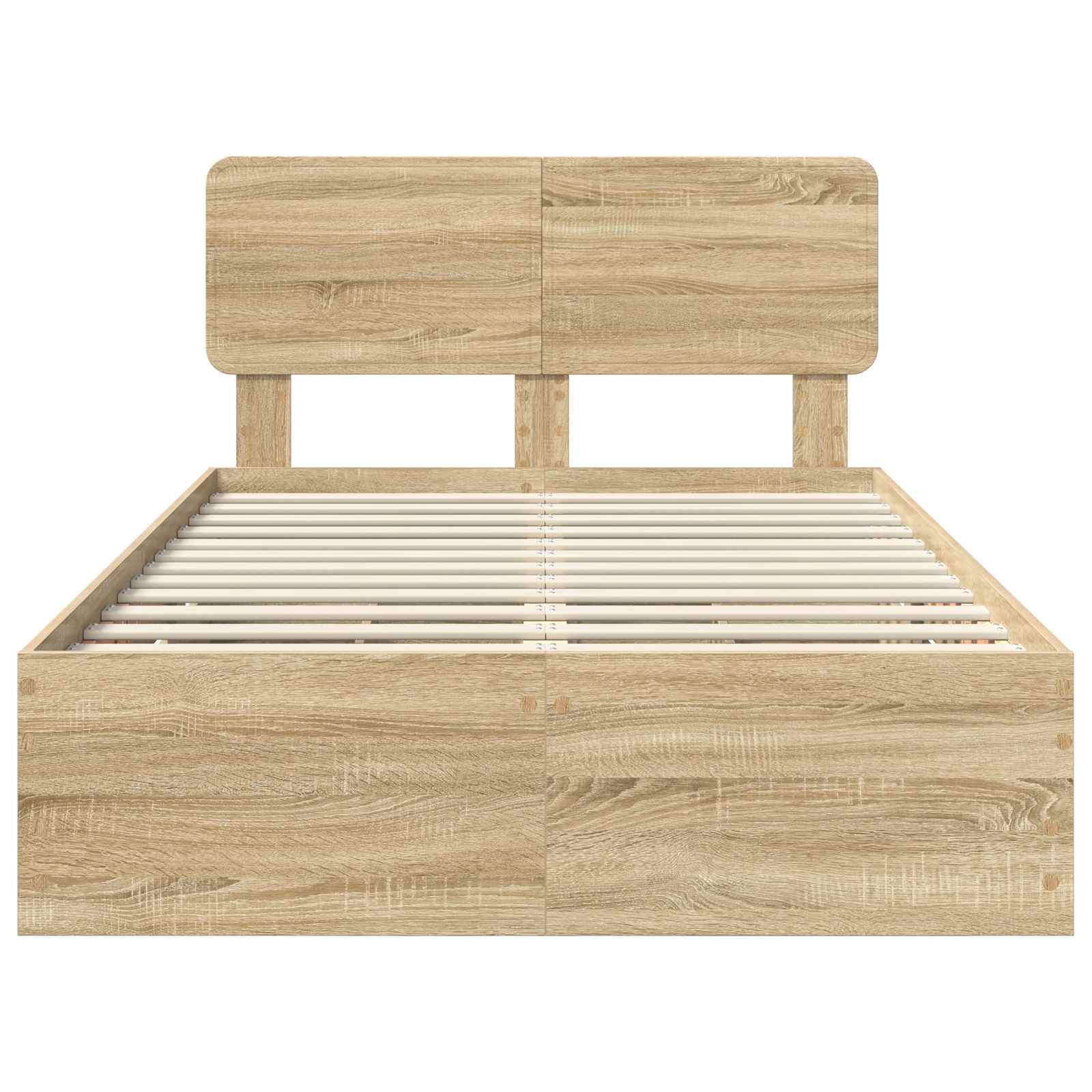 Bed Frame with Drawer Sonoma Oak 135 x 190 cm Engineered Wood