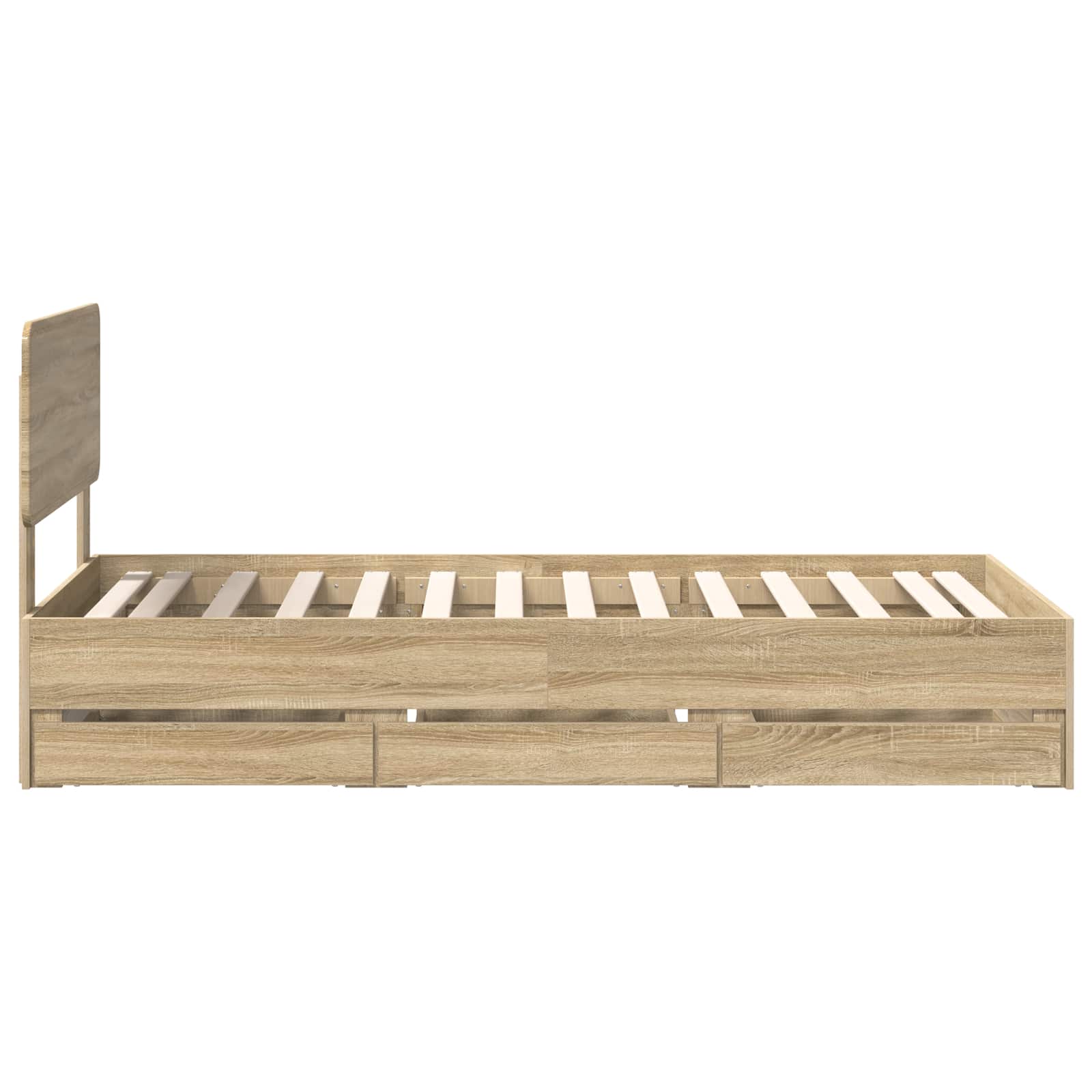 Bed Frame with Drawer Sonoma Oak 90 x 190 cm Engineered Wood