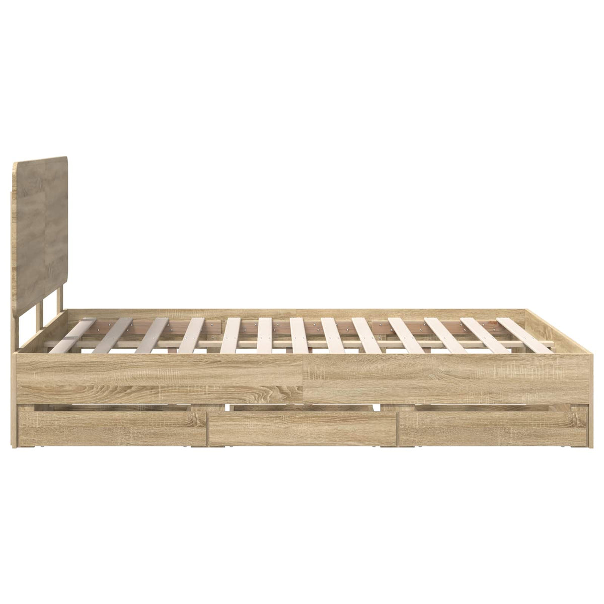 Bed Frame with Drawer Sonoma Oak 150 x 200 cm Engineered Wood
