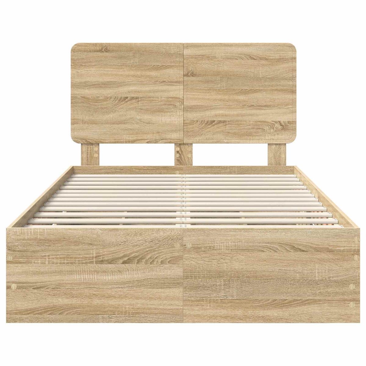 Bed Frame with Drawer Sonoma Oak 135 x 190 cm Engineered Wood