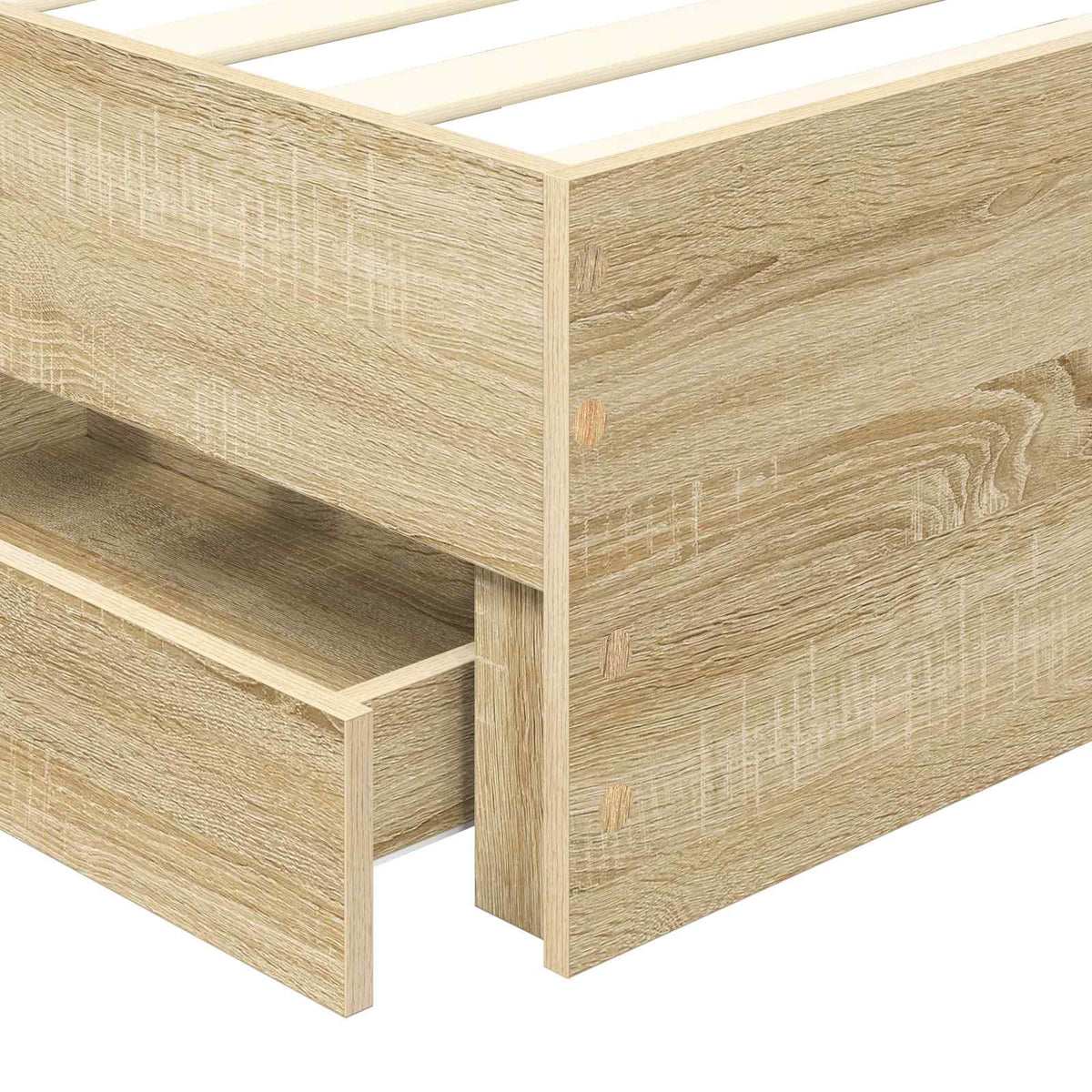 Bed Frame with Drawer Sonoma Oak 90 x 200 cm Engineered Wood