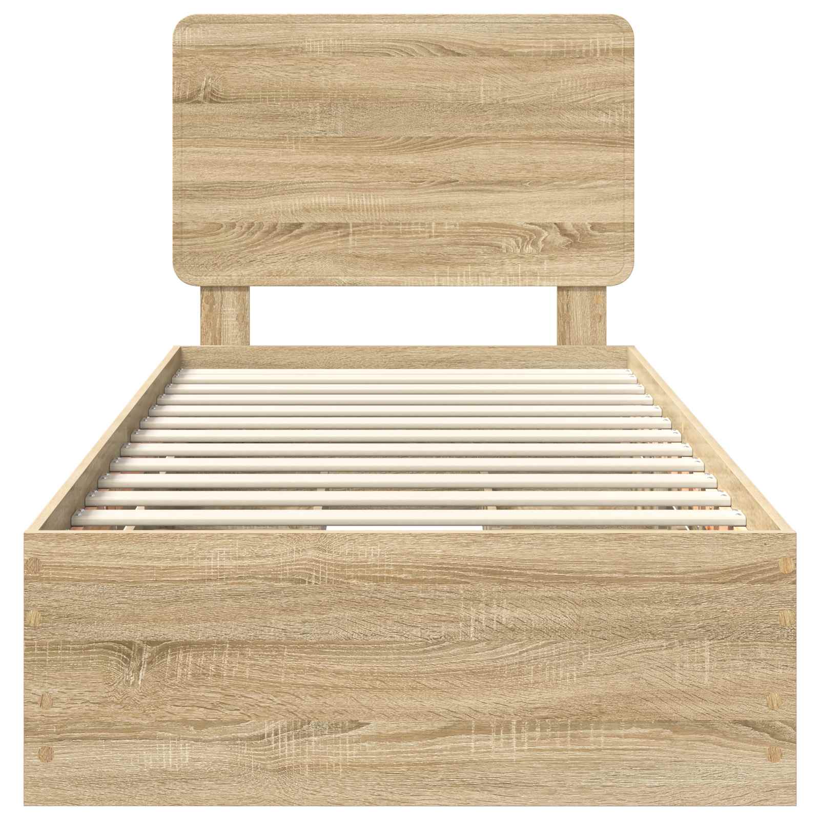Bed Frame with Drawer Sonoma Oak 90 x 200 cm Engineered Wood