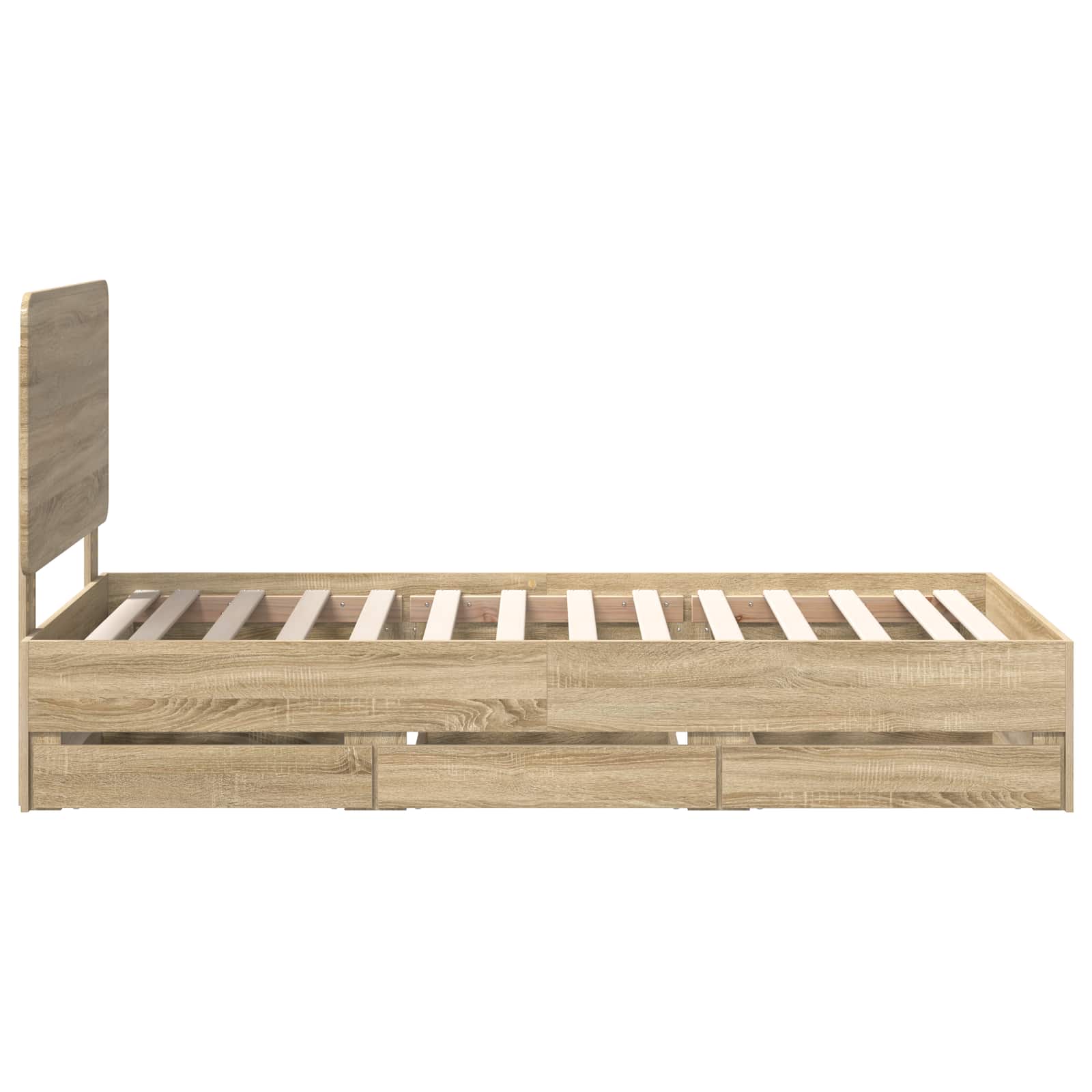 Bed Frame with Drawer Sonoma Oak 90 x 200 cm Engineered Wood