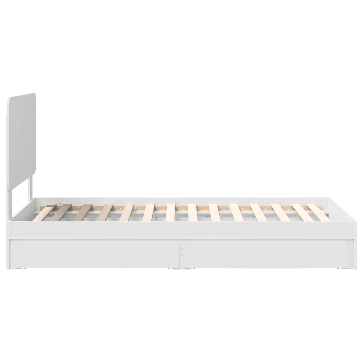 Storage Bed with Headboard White 90 x 190 cm Engineered Wood