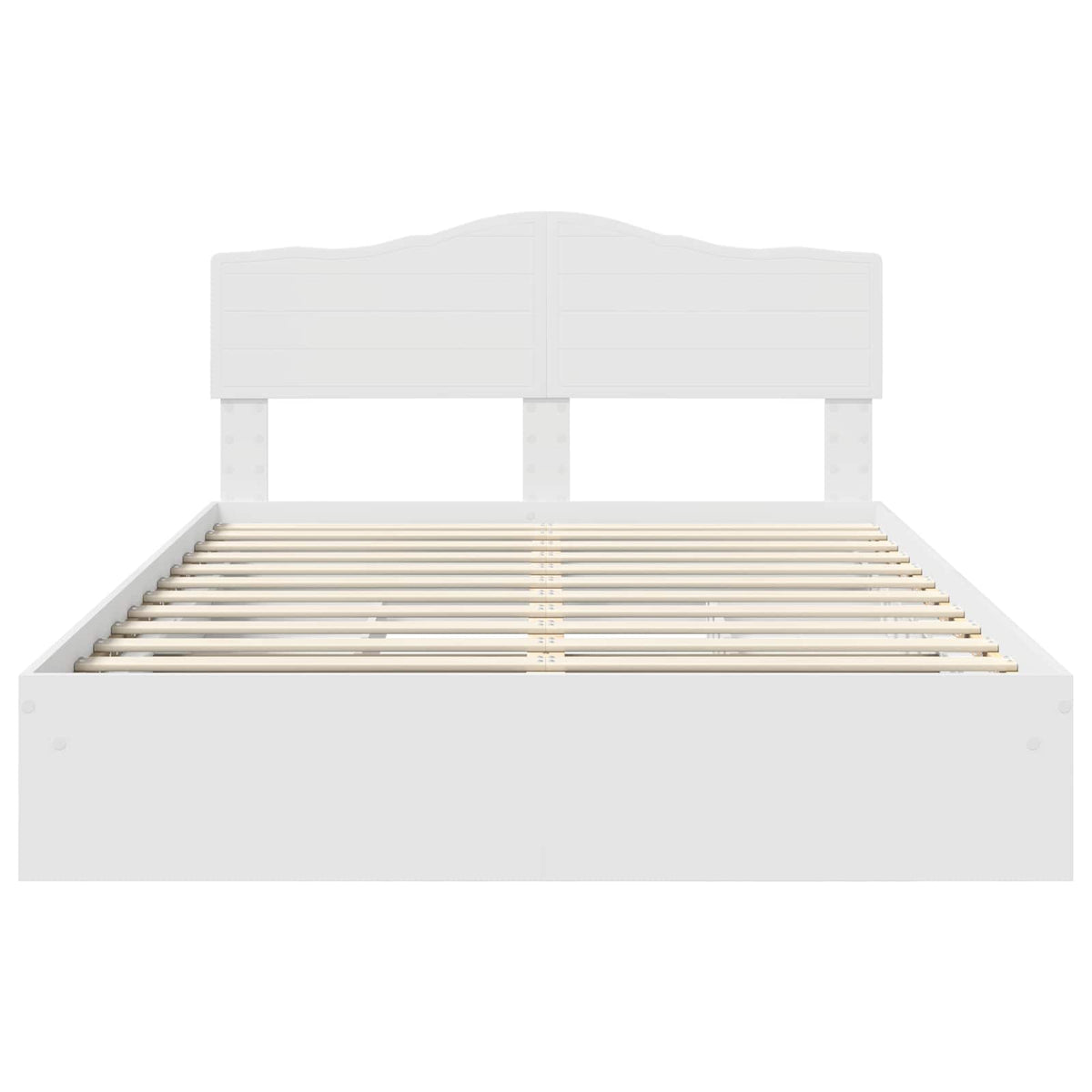 Storage Bed with Headboard White 150 x 200 cm Engineered Wood