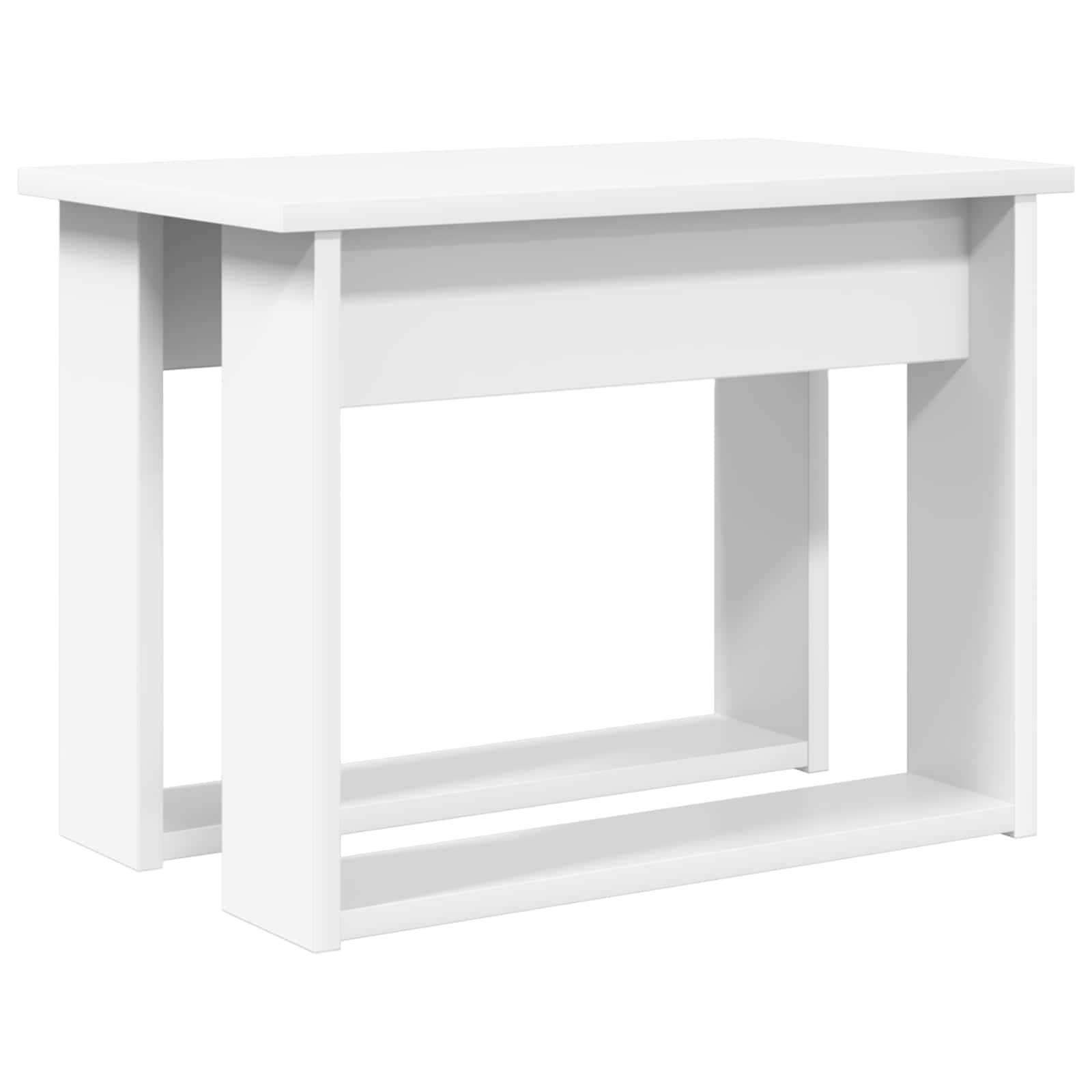 Coffee Table Set 2 pcs White Engineered Wood