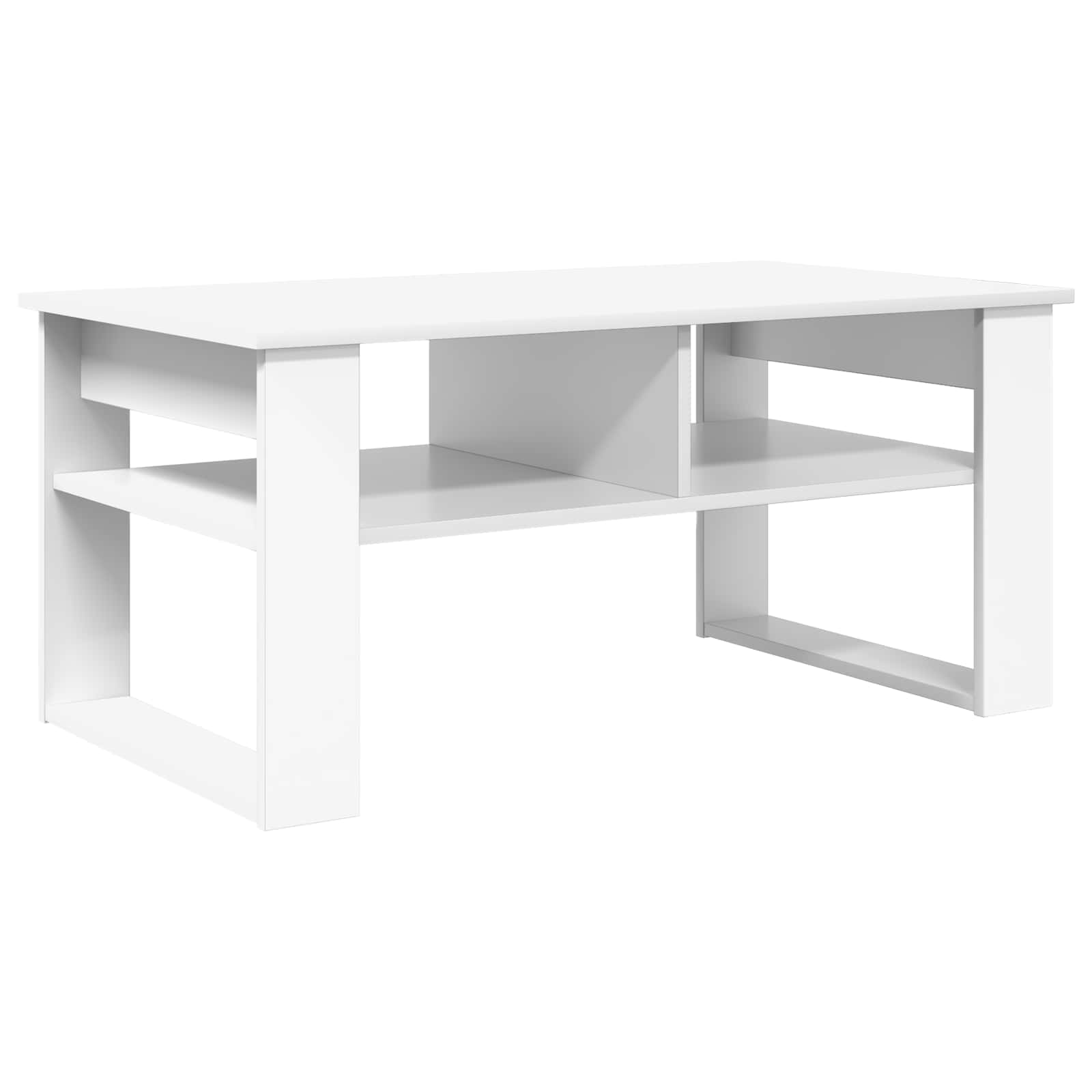 Coffee Table with Storage White 96 x 54 x 44 cm Engineered Wood
