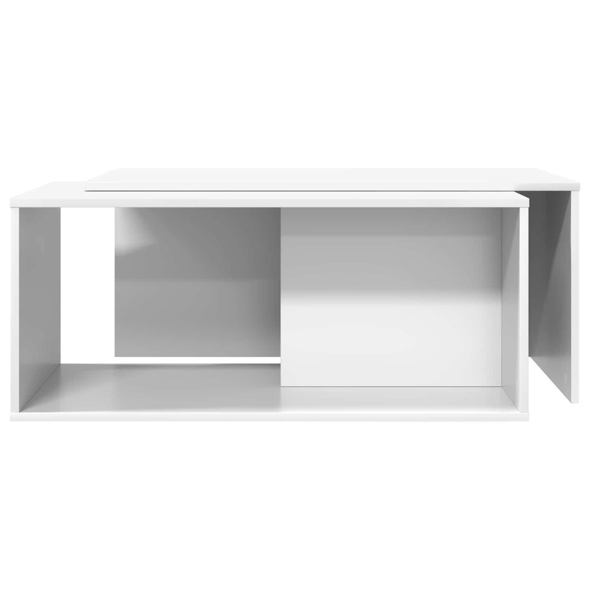 Coffee Table Set 2 pcs White Engineered Wood