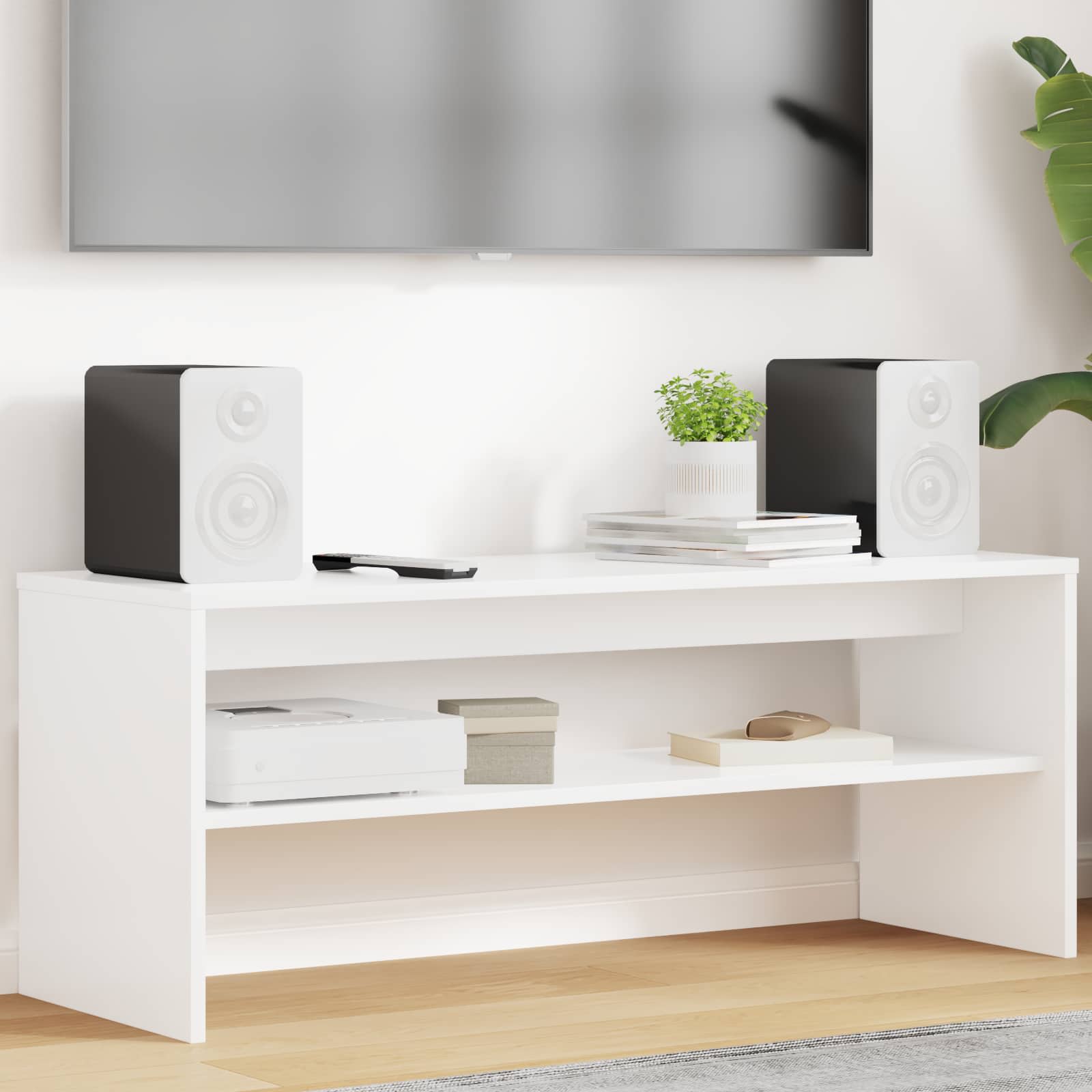 TV Cabinet White 100 x 35 x 40 cm Engineered Wood