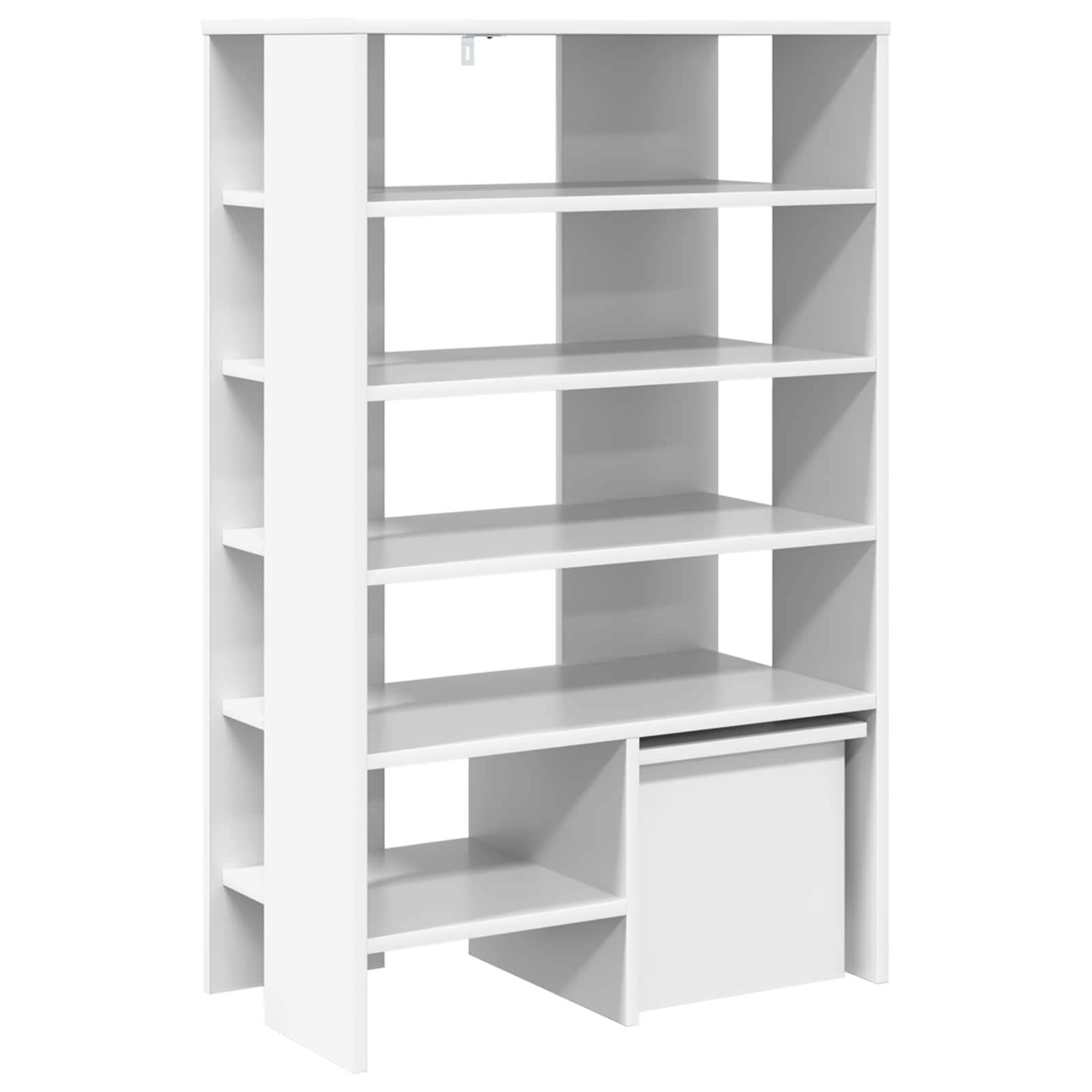 Shoe Cabinet with Shelf 2 pcs White Engineered Wood