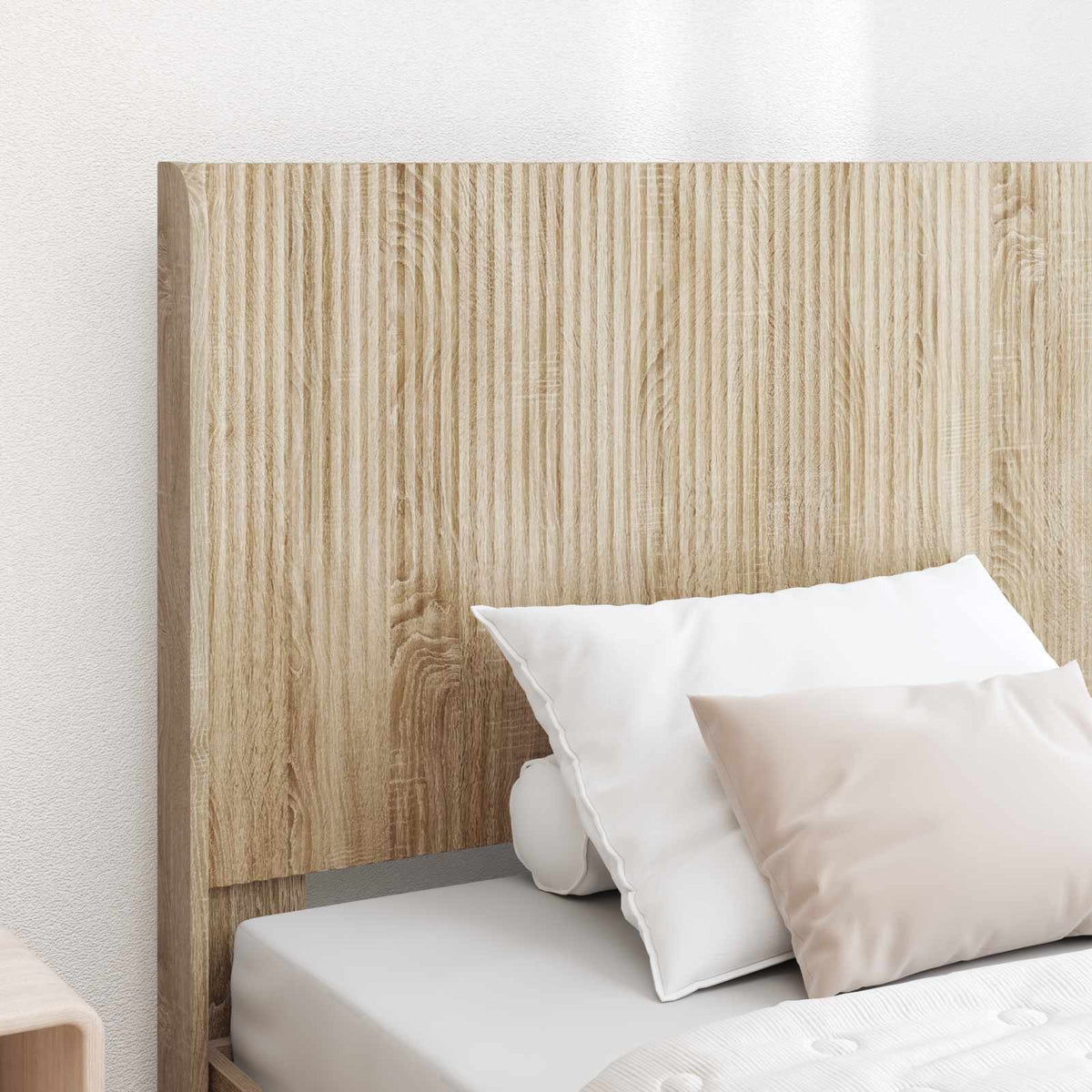 Bed Frame with Storage and Headboard Sonoma Oak 90 x 190 cm