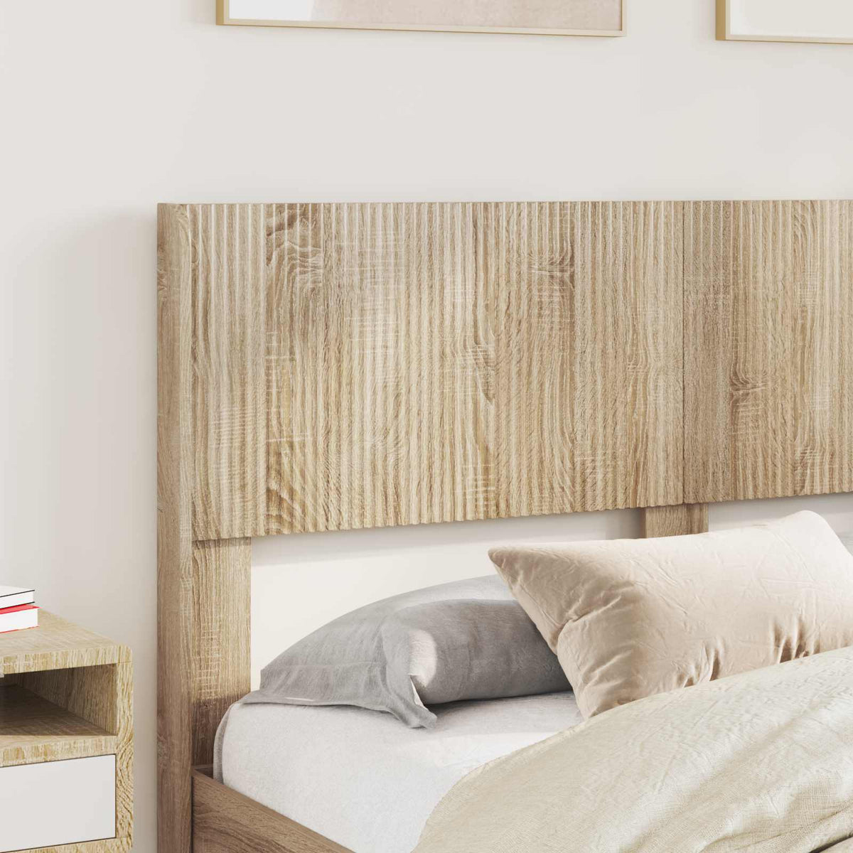 Bed Frame with Storage and Headboard Sonoma Oak 150 x 200 cm