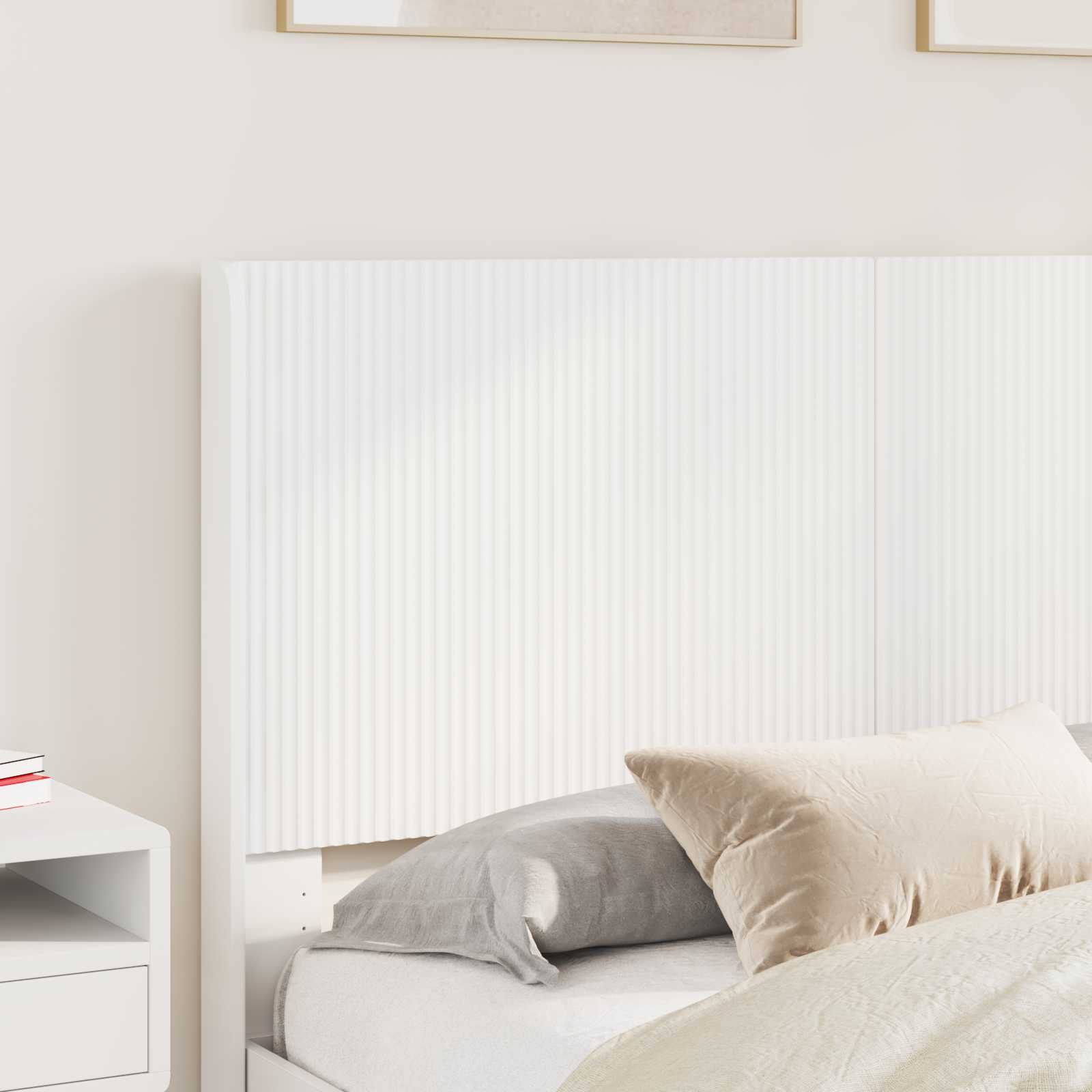 Bed Frame with Storage and Headboard White 150 x 200 cm