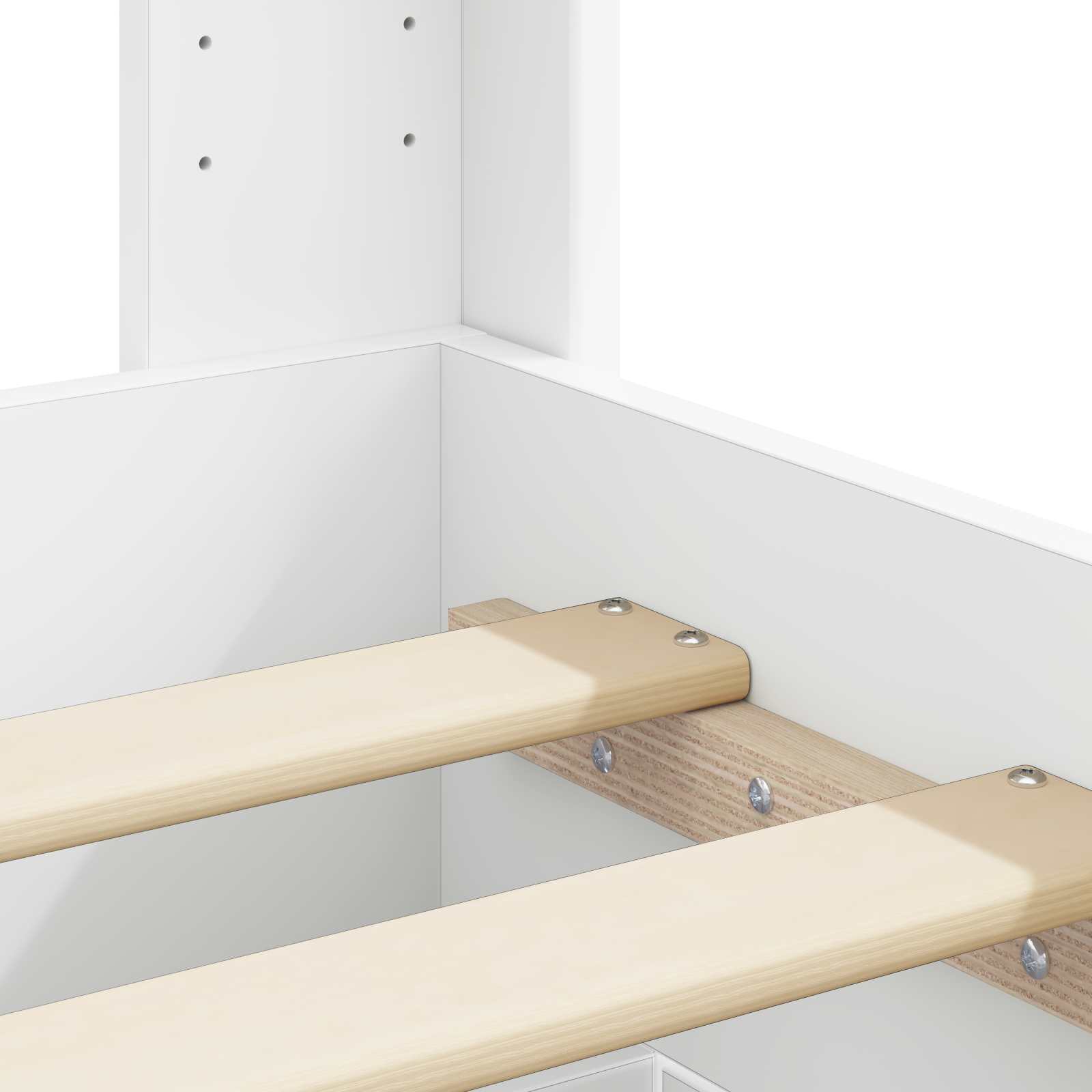 Bed Frame with Storage and Headboard White 150 x 200 cm