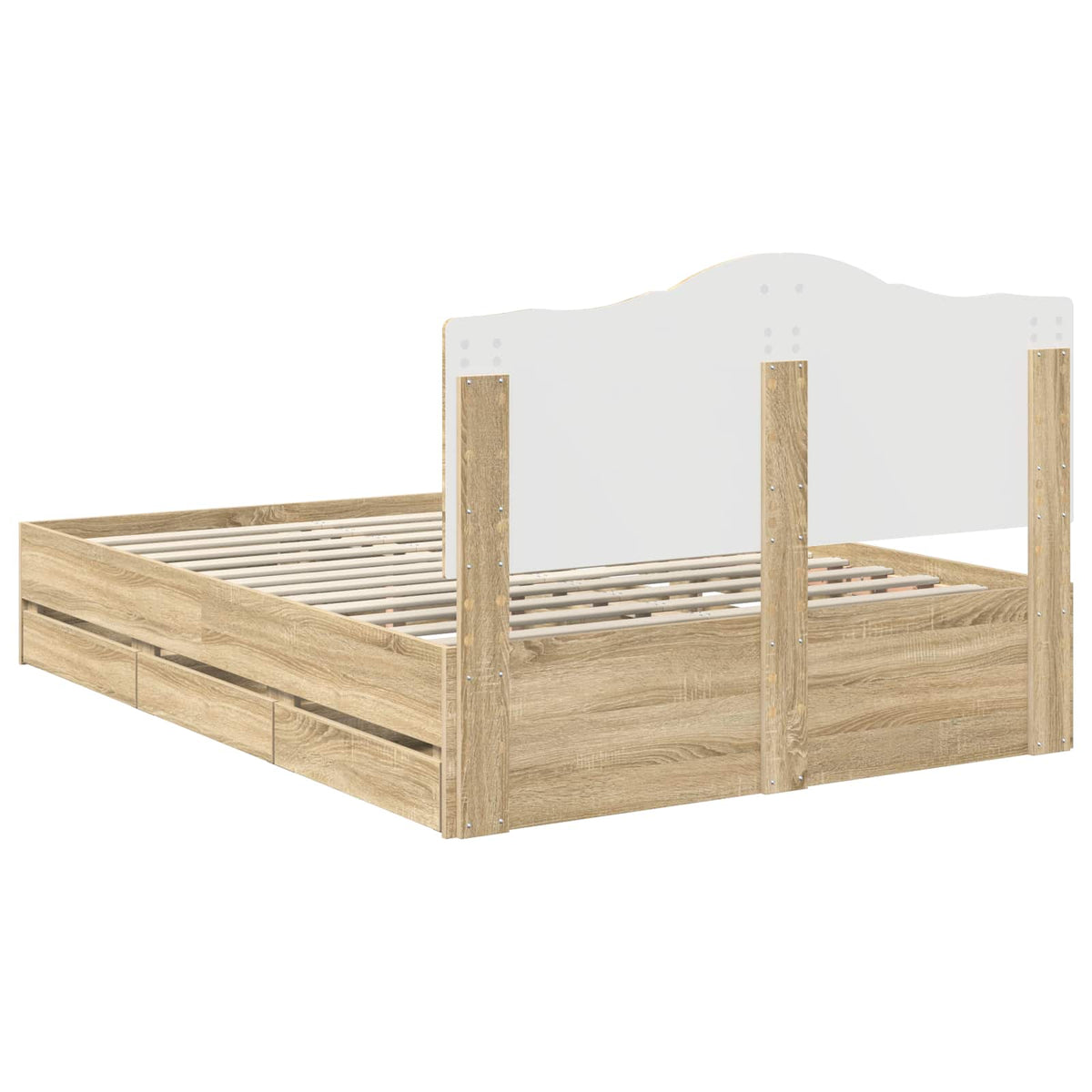 Bed Frame with Drawer Sonoma Oak 150 x 200 cm Engineered Wood