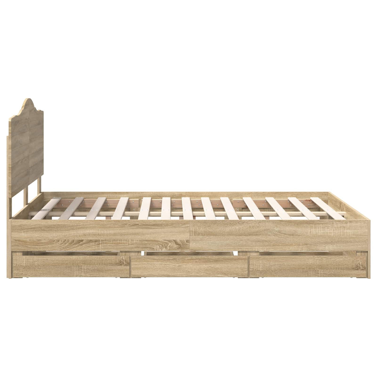 Bed Frame with Drawer Sonoma Oak 150 x 200 cm Engineered Wood