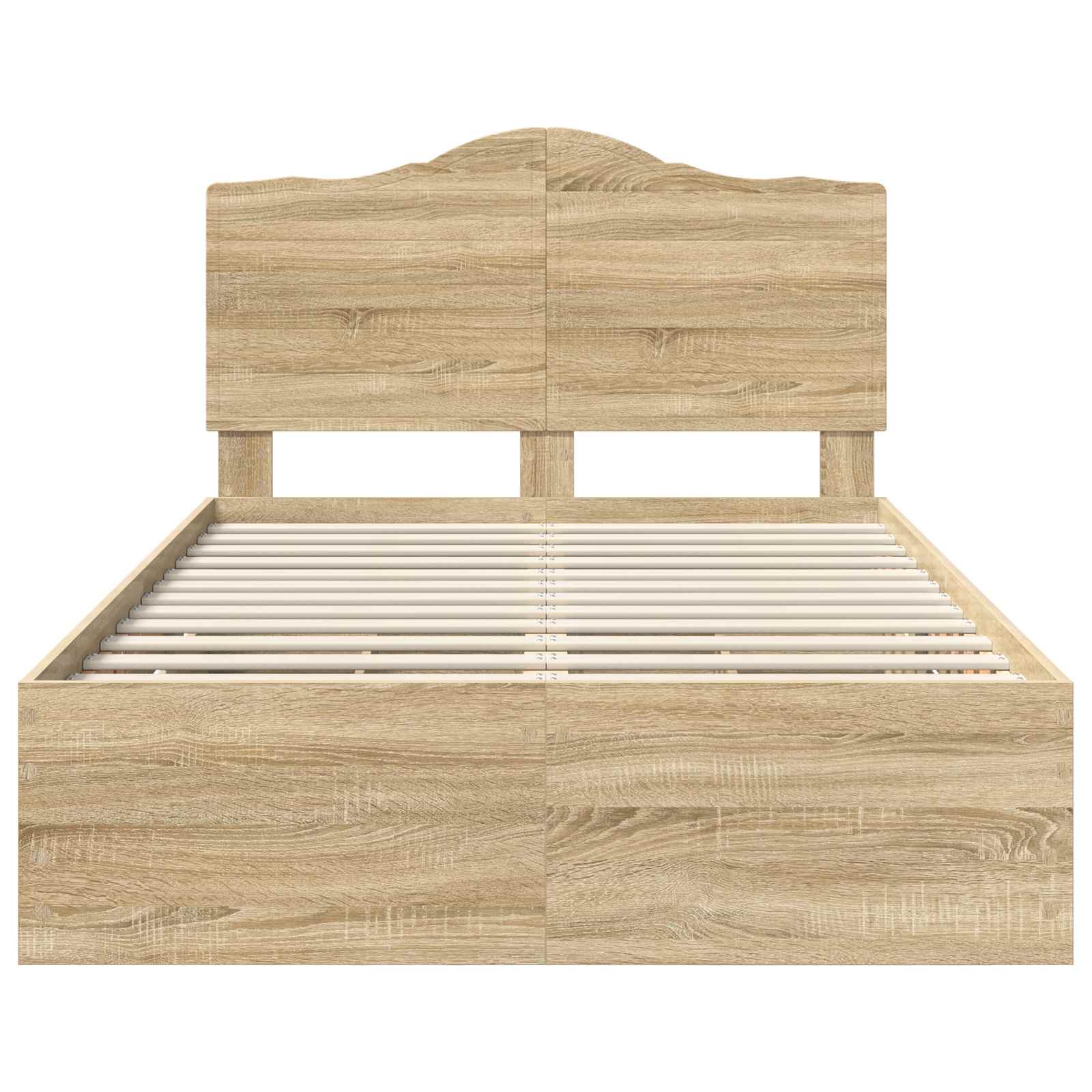 Bed Frame with Drawer Sonoma Oak 135 x 190 cm Engineered Wood