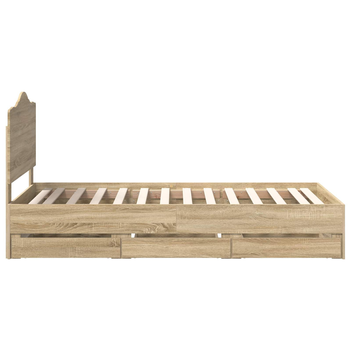Bed Frame with Drawer Sonoma Oak 90 x 190 cm Engineered Wood