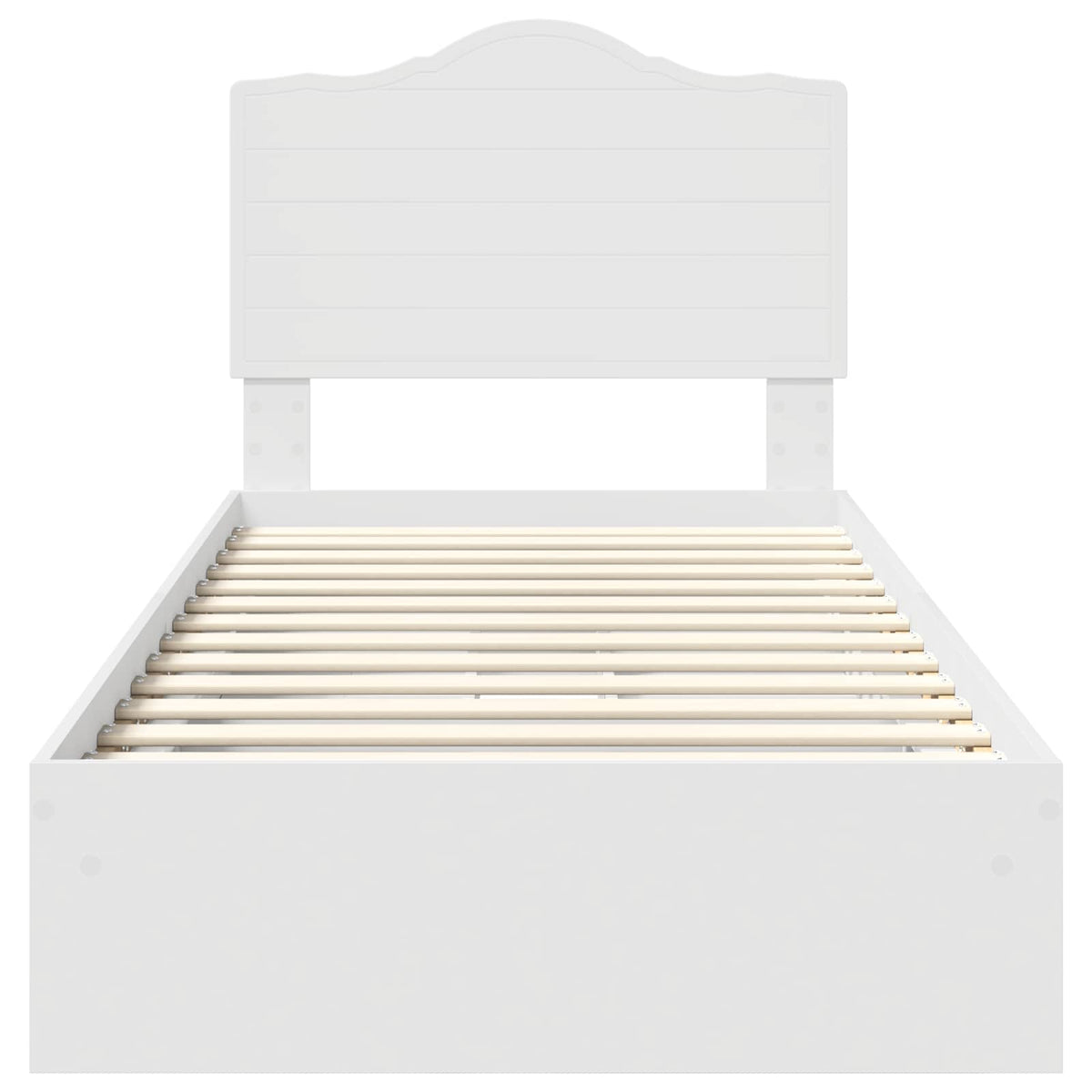 Storage Bed with Headboard White 90 x 190 cm Engineered Wood