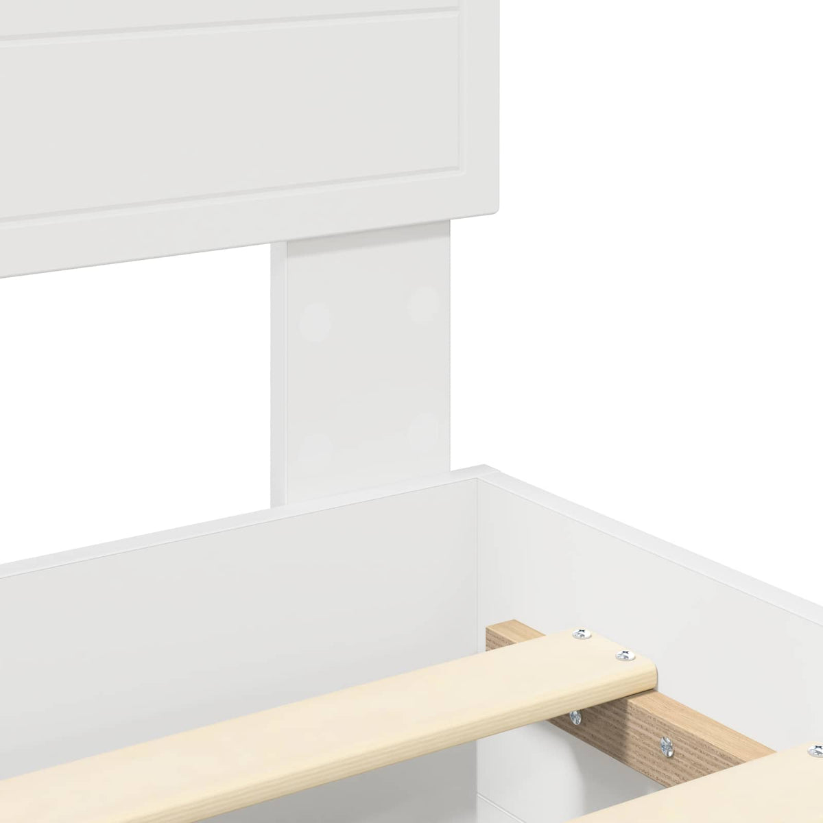 Bed Frame with Headboard White 150 x 200 cm Engineered Wood