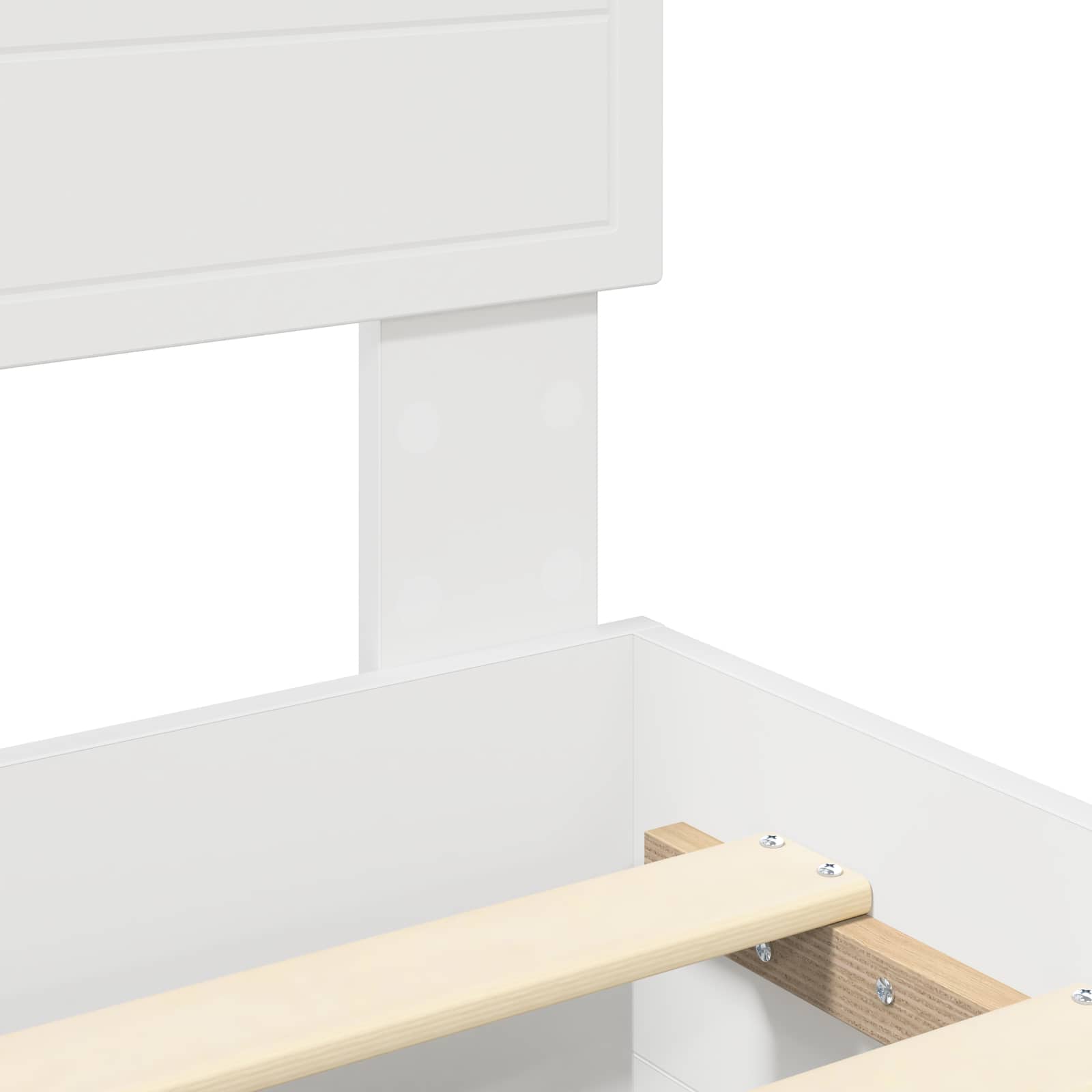 Bed Frame with Headboard White 150 x 200 cm Engineered Wood