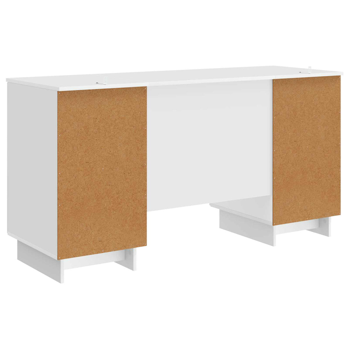 Desk White Engineered Wood 142.5 x 50 x 75 cm
