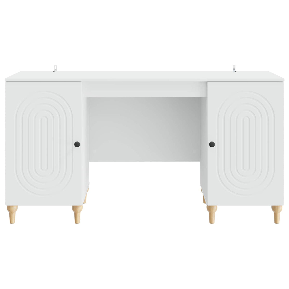 Desk with Shelf White 142.5 x 50 x 75 cm Engineered Wood
