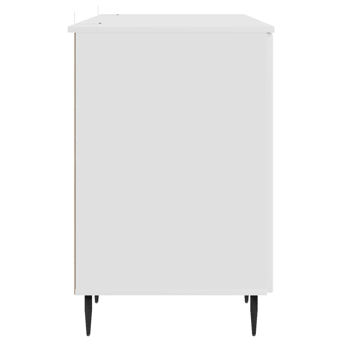 Desk with Shelf White 142.5 x 50 x 75 cm Engineered Wood