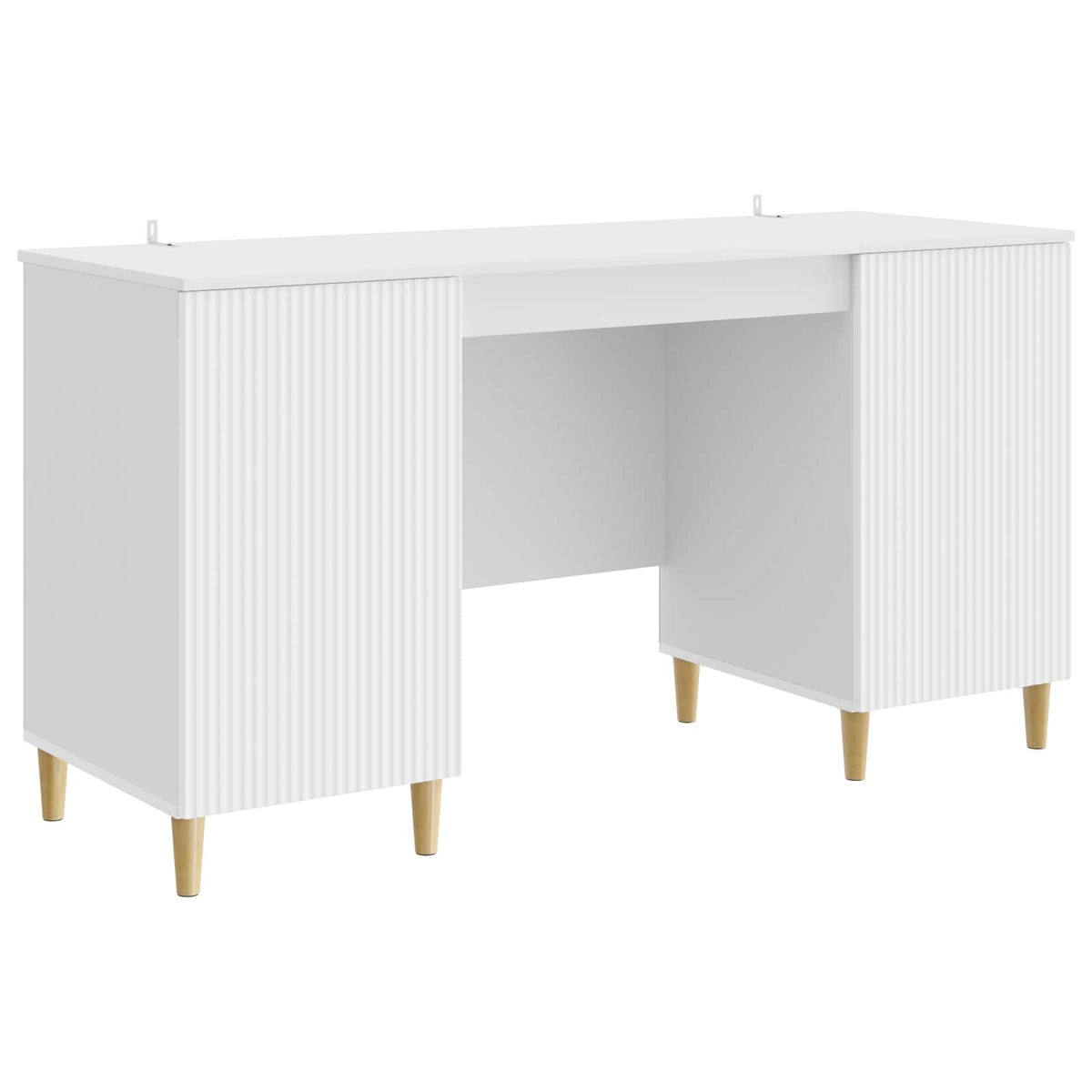 Desk with Shelf White 142.5 x 50 x 75 cm Engineered Wood