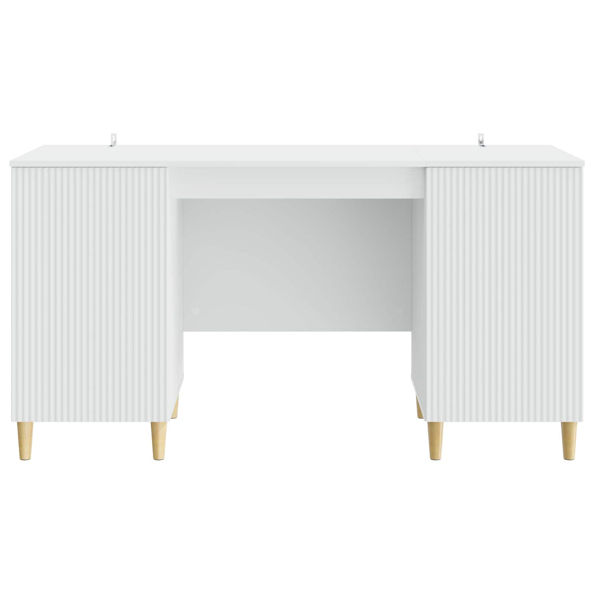 Desk with Shelf White 142.5 x 50 x 75 cm Engineered Wood